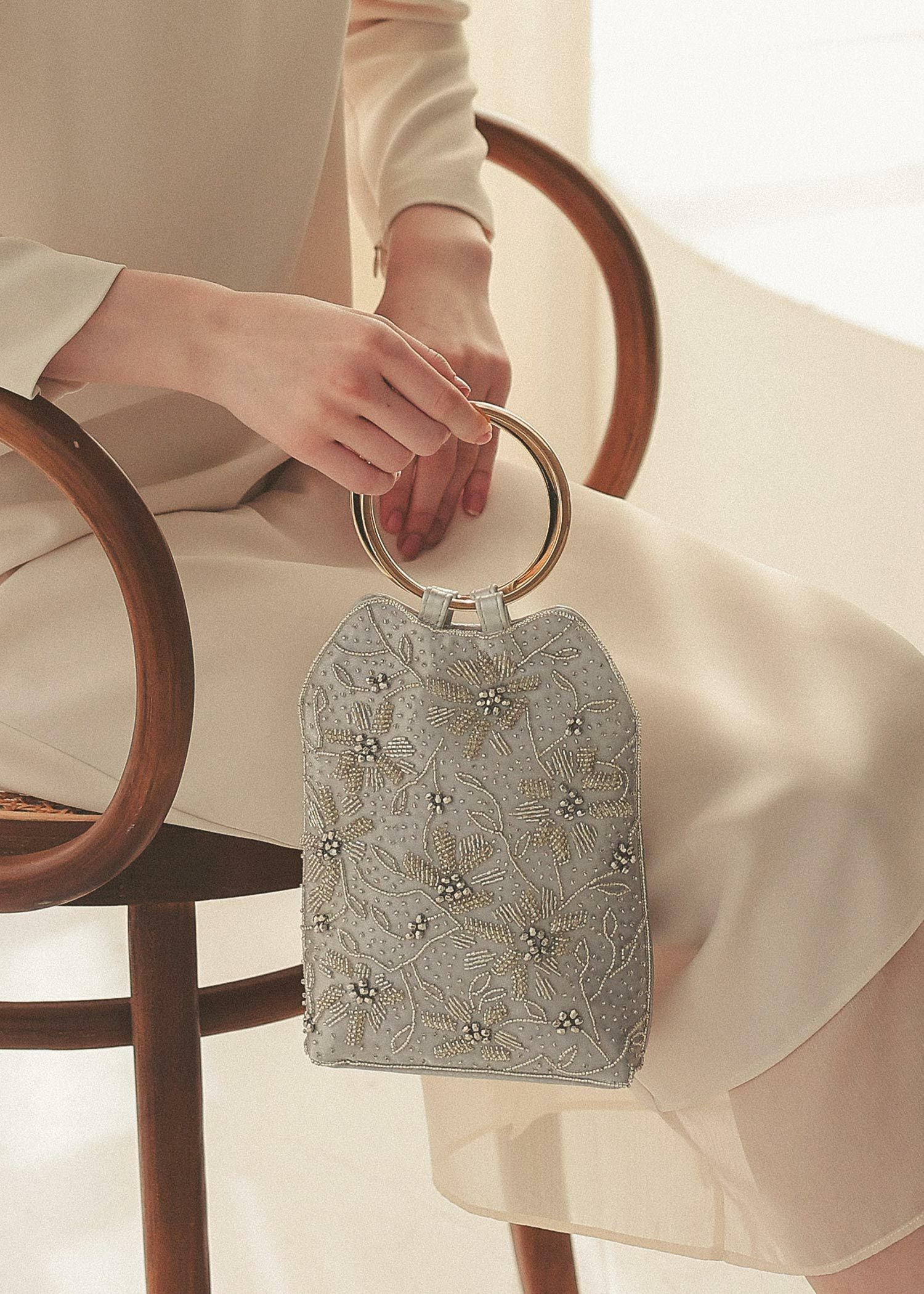 2WAYリングハンドルビジューバッグ｜DorryDoll