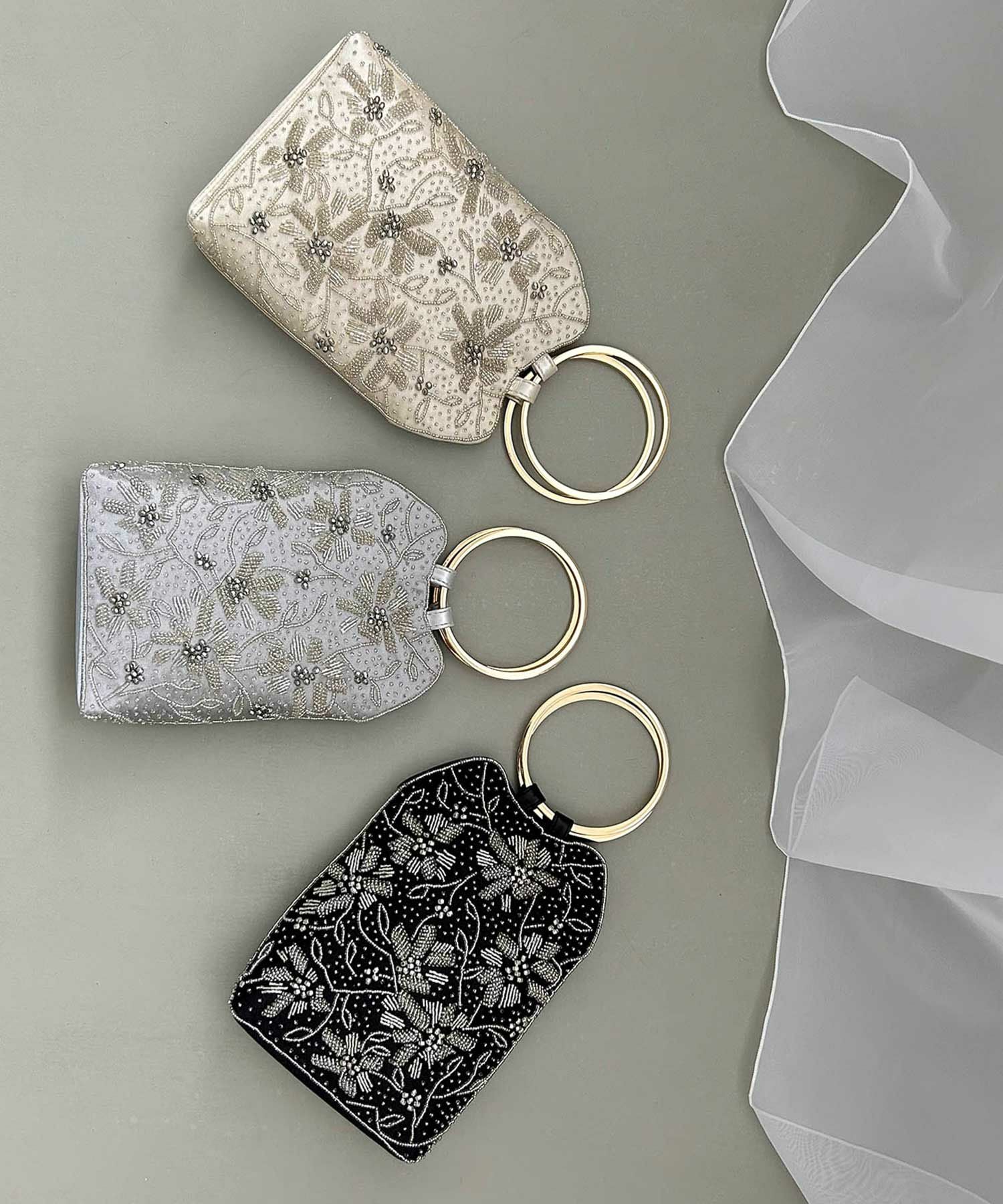 2WAYリングハンドルビジューバッグ｜DorryDoll