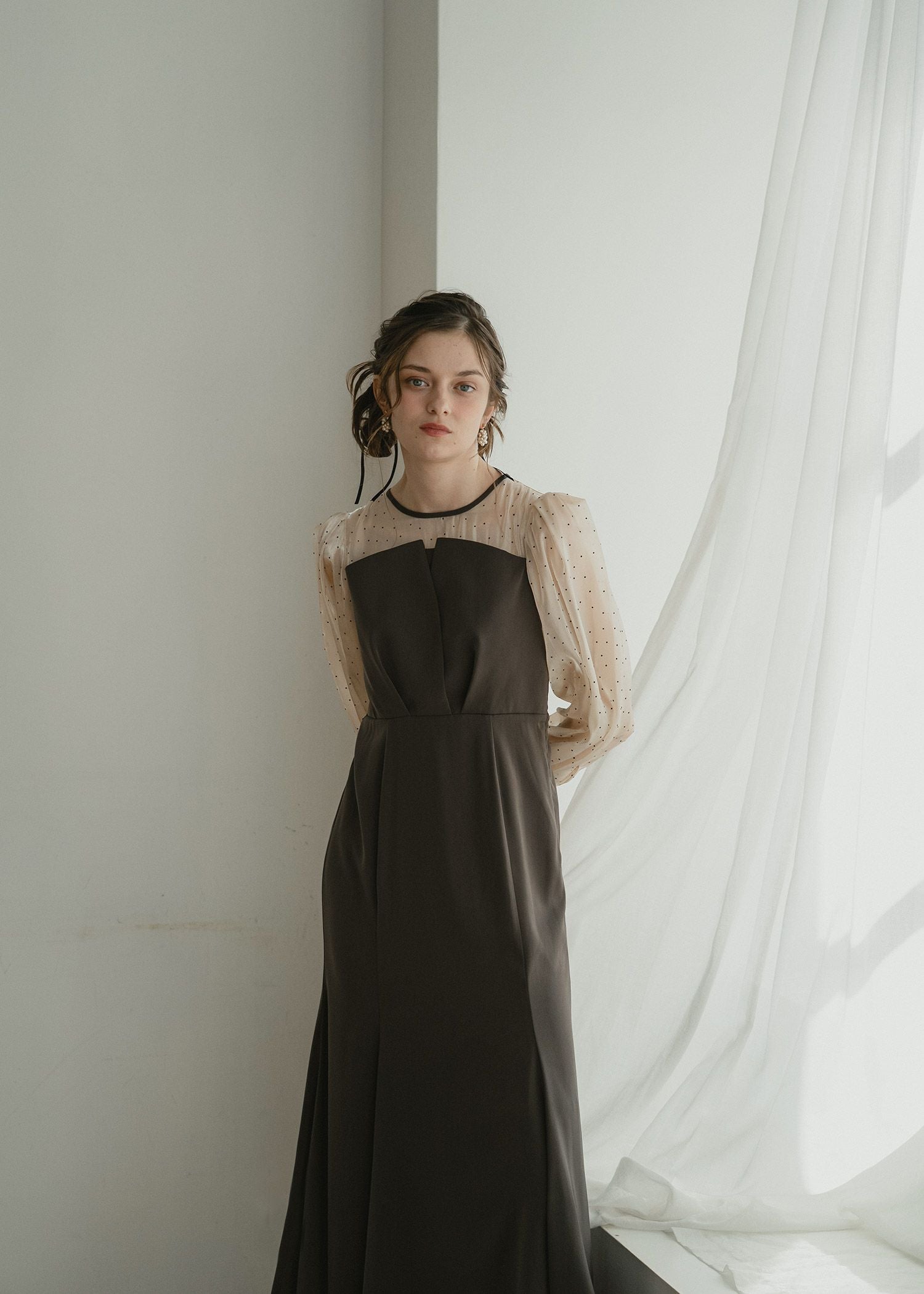 DorryDoll｜ドットスリーブマーメイドドレス