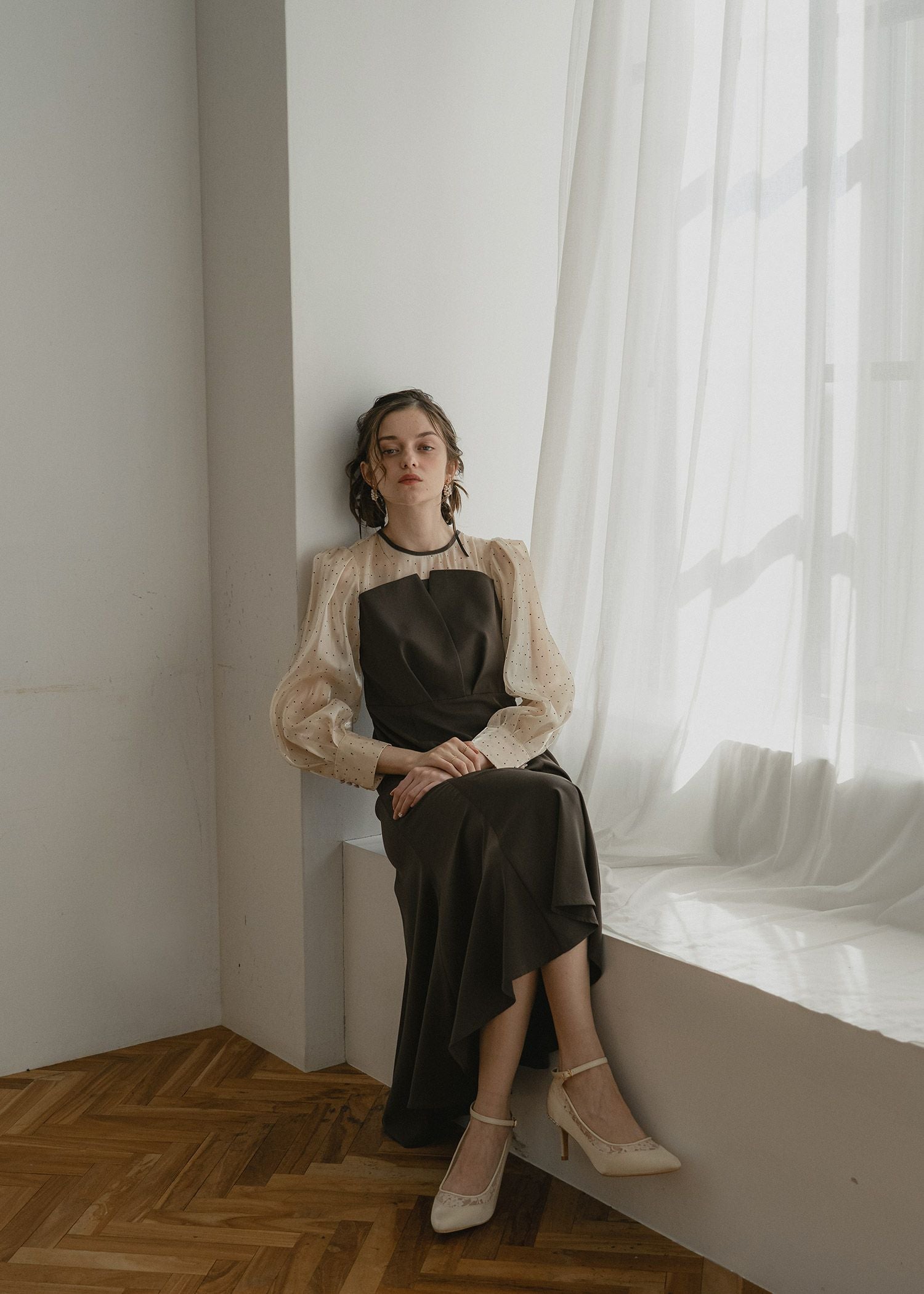 DorryDoll｜ドットスリーブマーメイドドレス