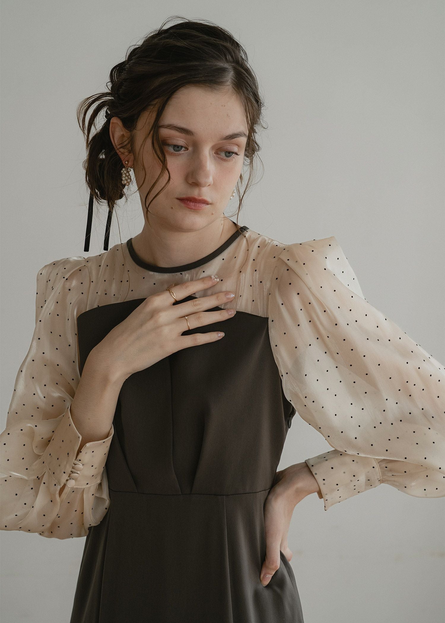 DorryDoll｜ドットスリーブマーメイドドレス