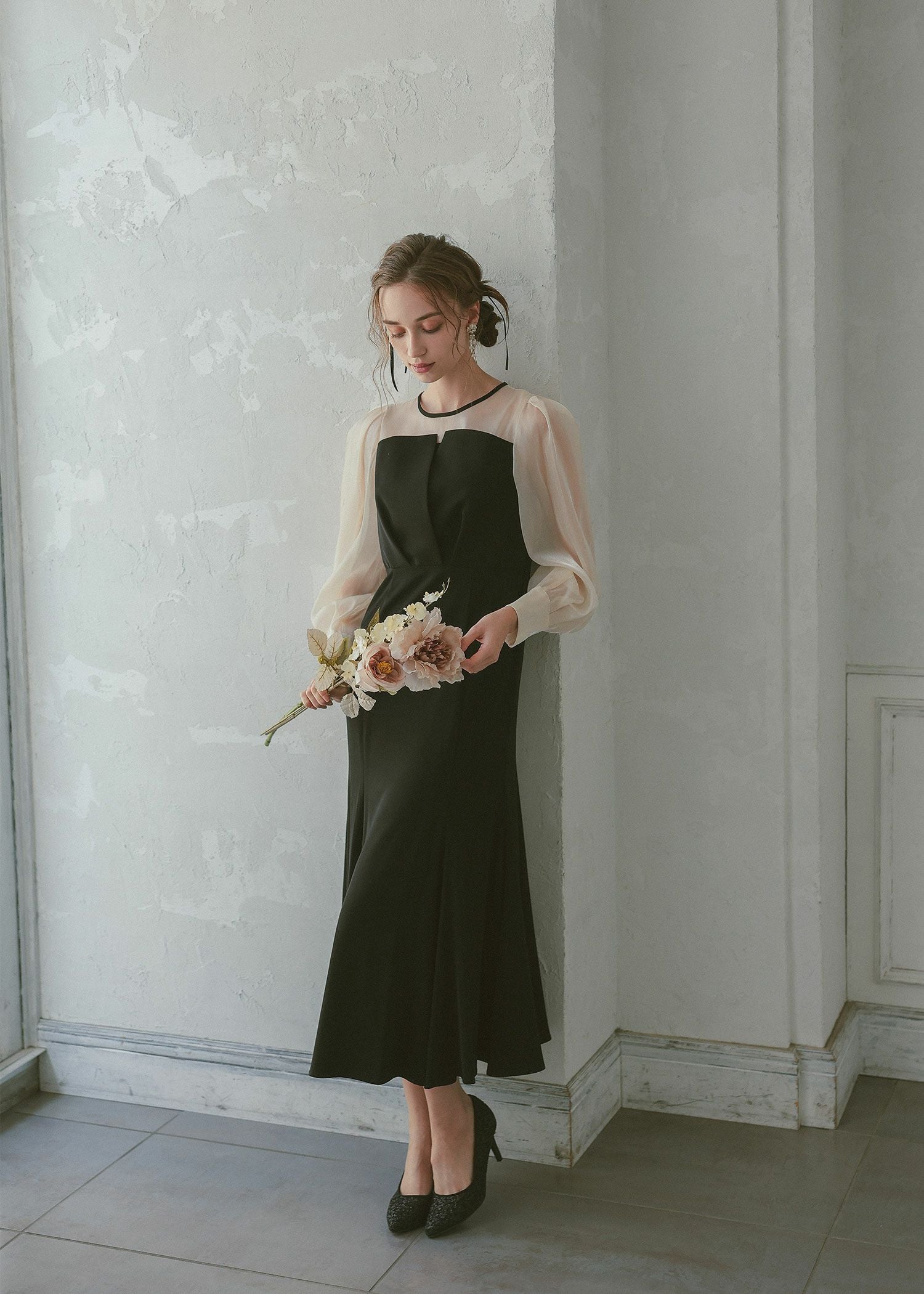 DorryDoll｜ドットスリーブマーメイドドレス