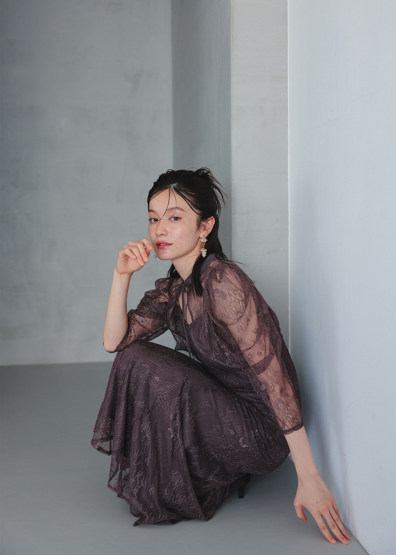 ボレロレイヤードレースドレス|DorryDoll