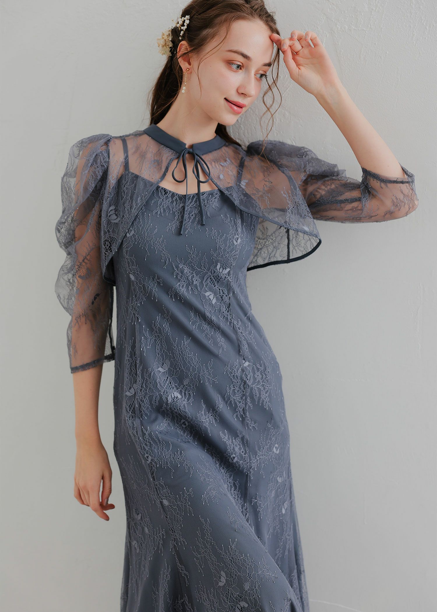 ボレロレイヤードレースドレス|DorryDoll