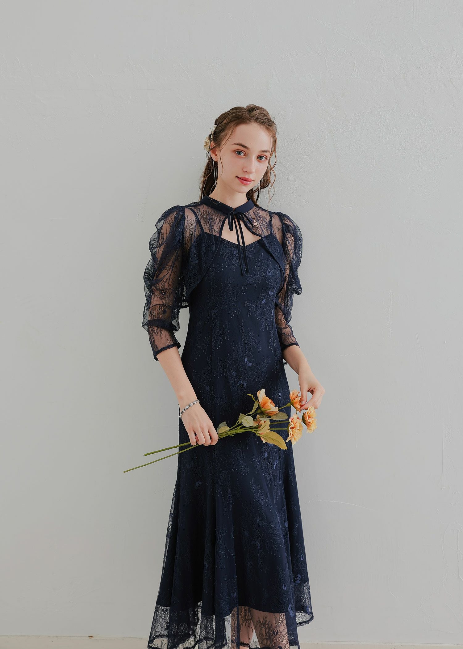 ボレロレイヤードレースドレス|DorryDoll