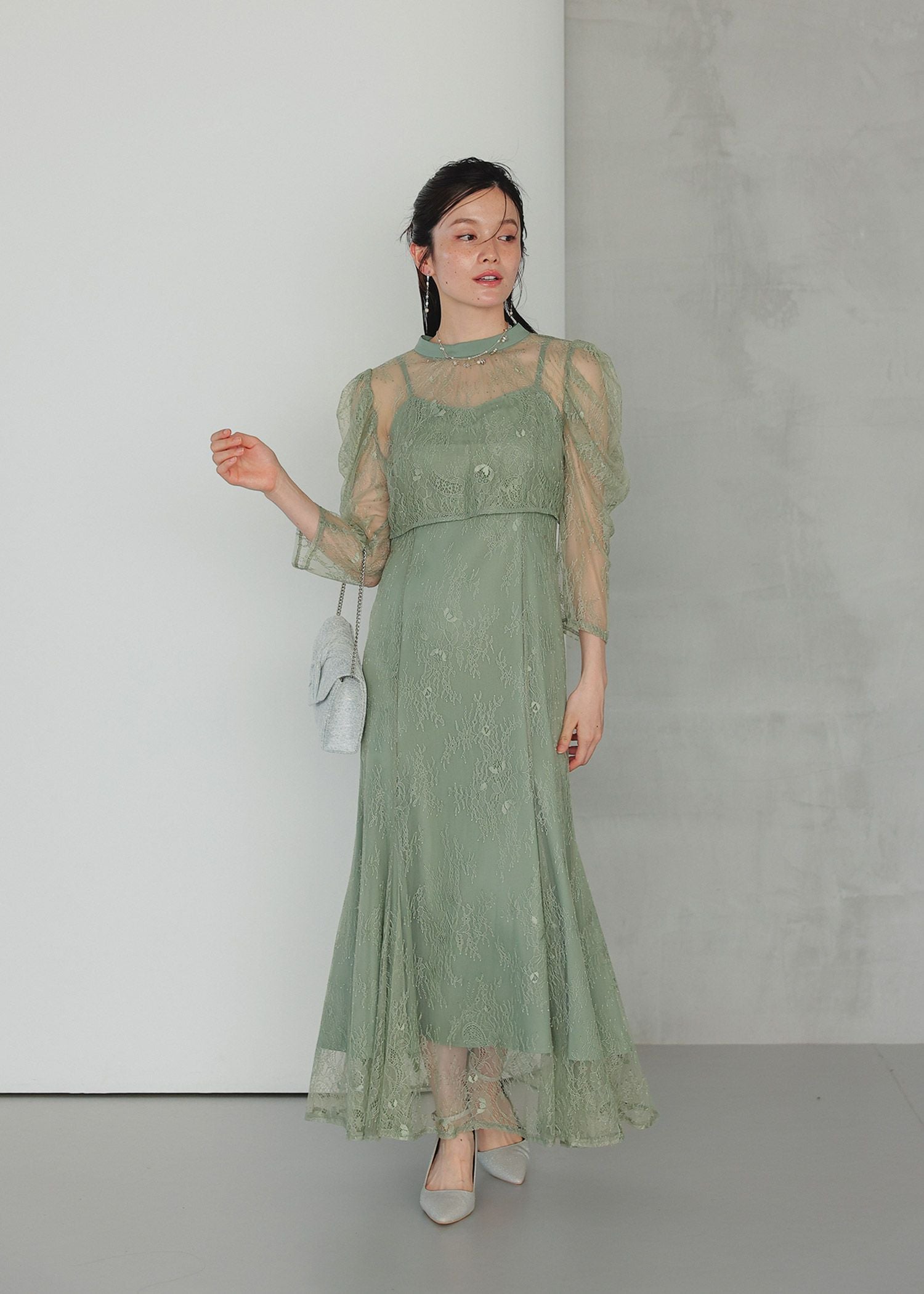 ボレロレイヤードレースドレス|DorryDoll