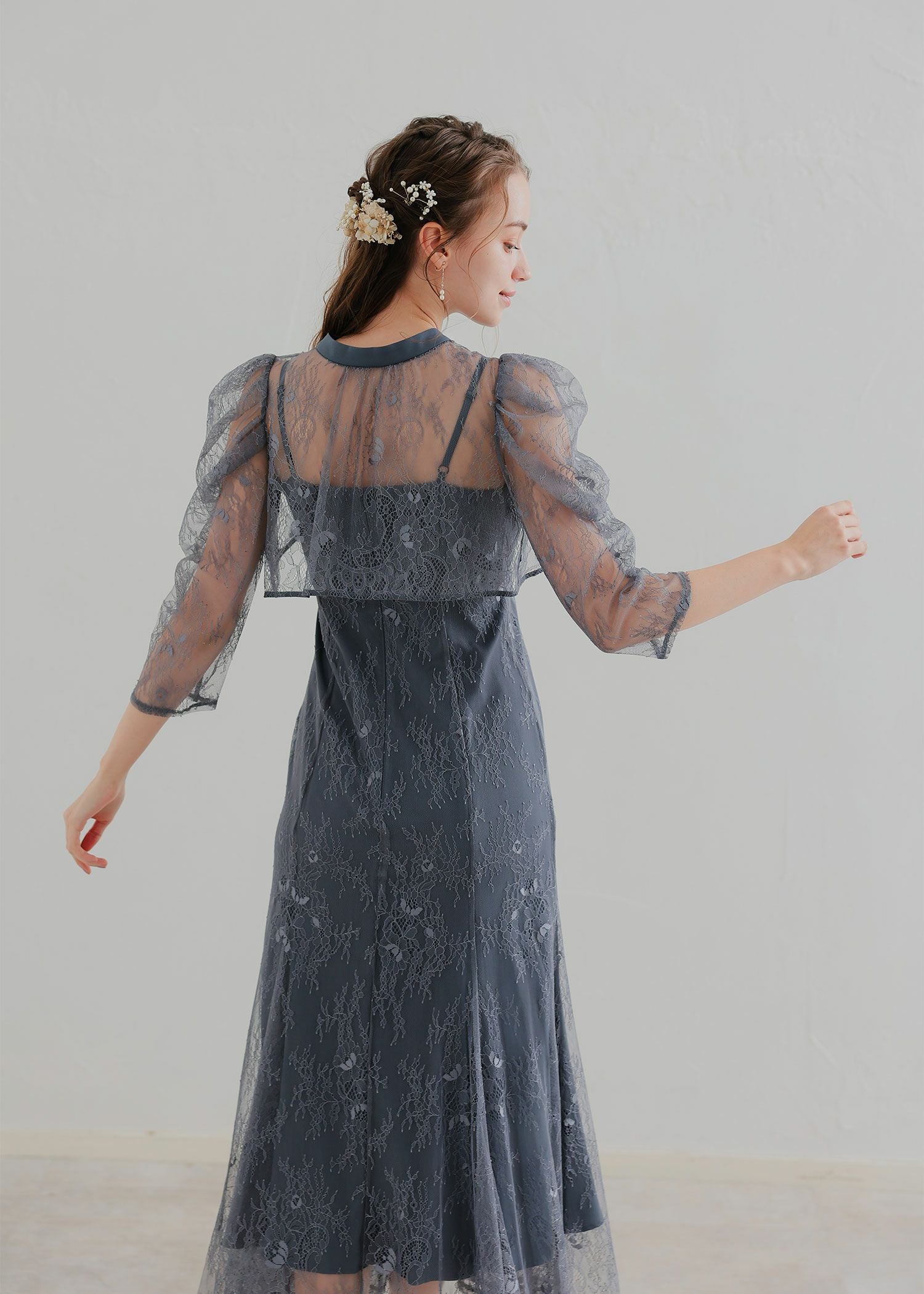 ボレロレイヤードレースドレス|DorryDoll