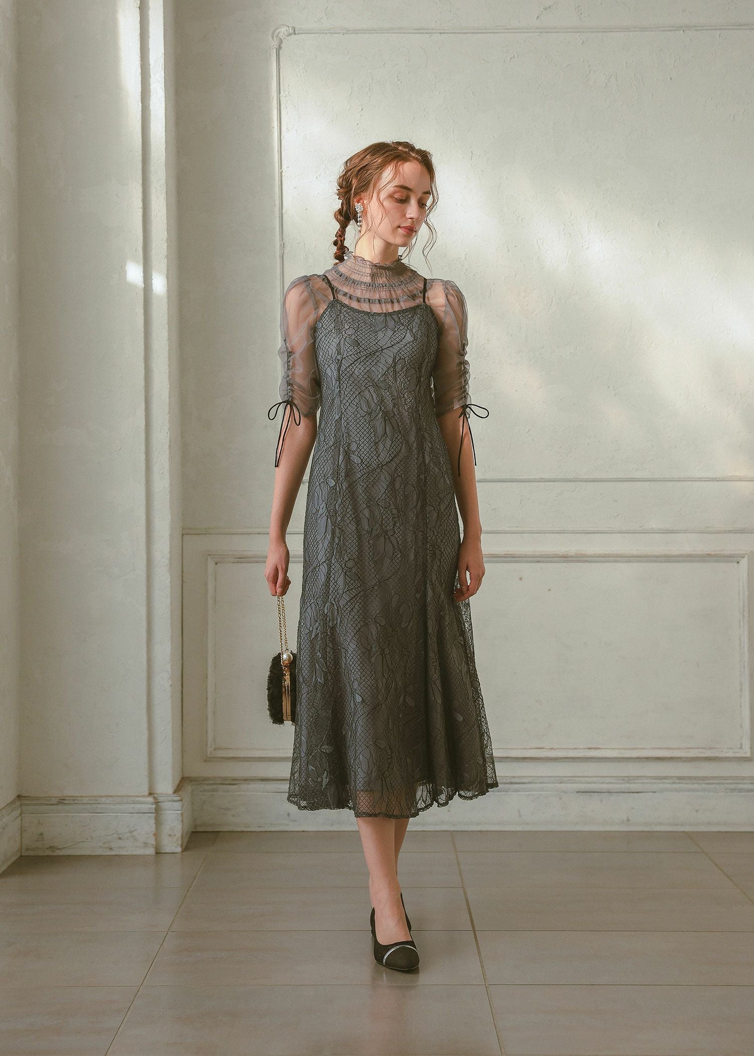 ブラウスセットフラワーレースドレス|Dorry Doll