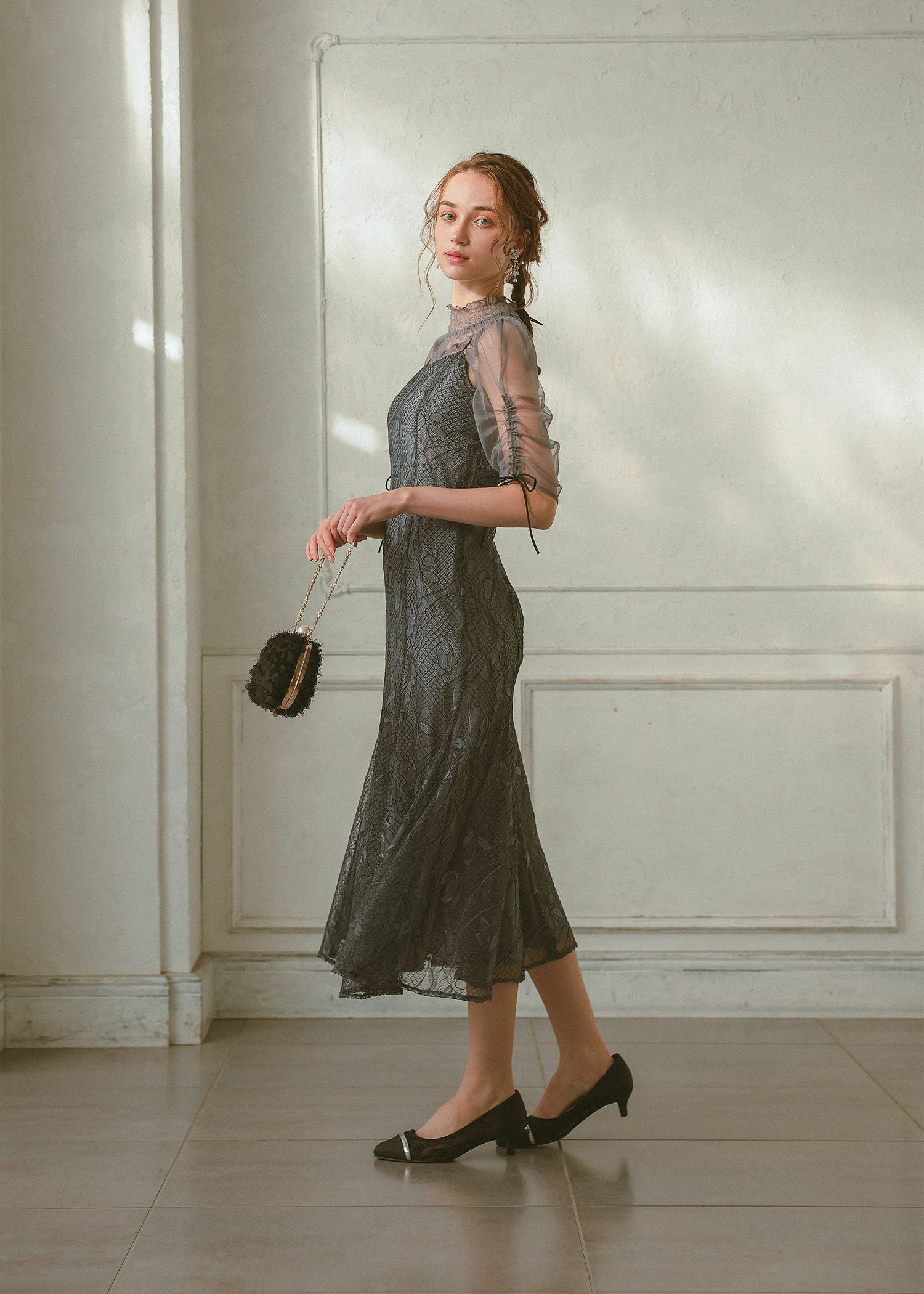 ブラウスセットフラワーレースドレス|Dorry Doll