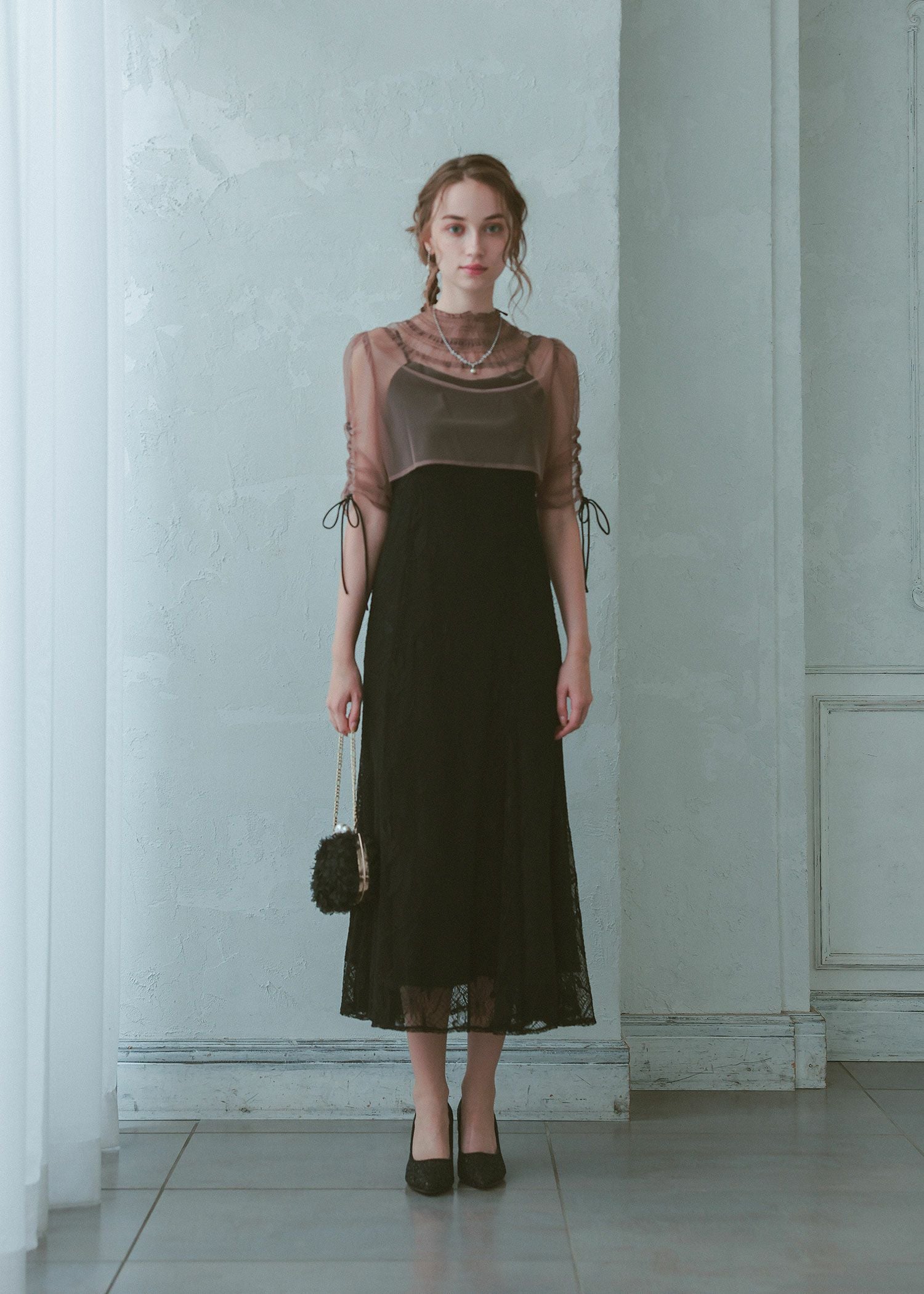 ブラウスセットフラワーレースドレス|Dorry Doll