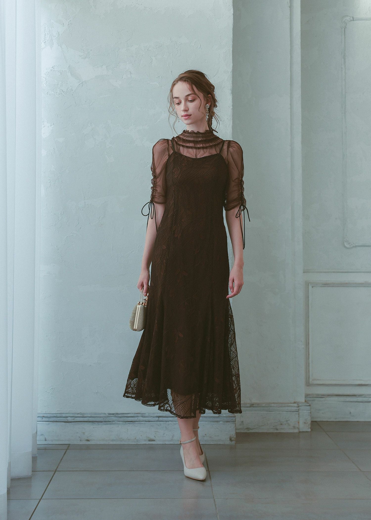 ブラウスセットフラワーレースドレス|Dorry Doll