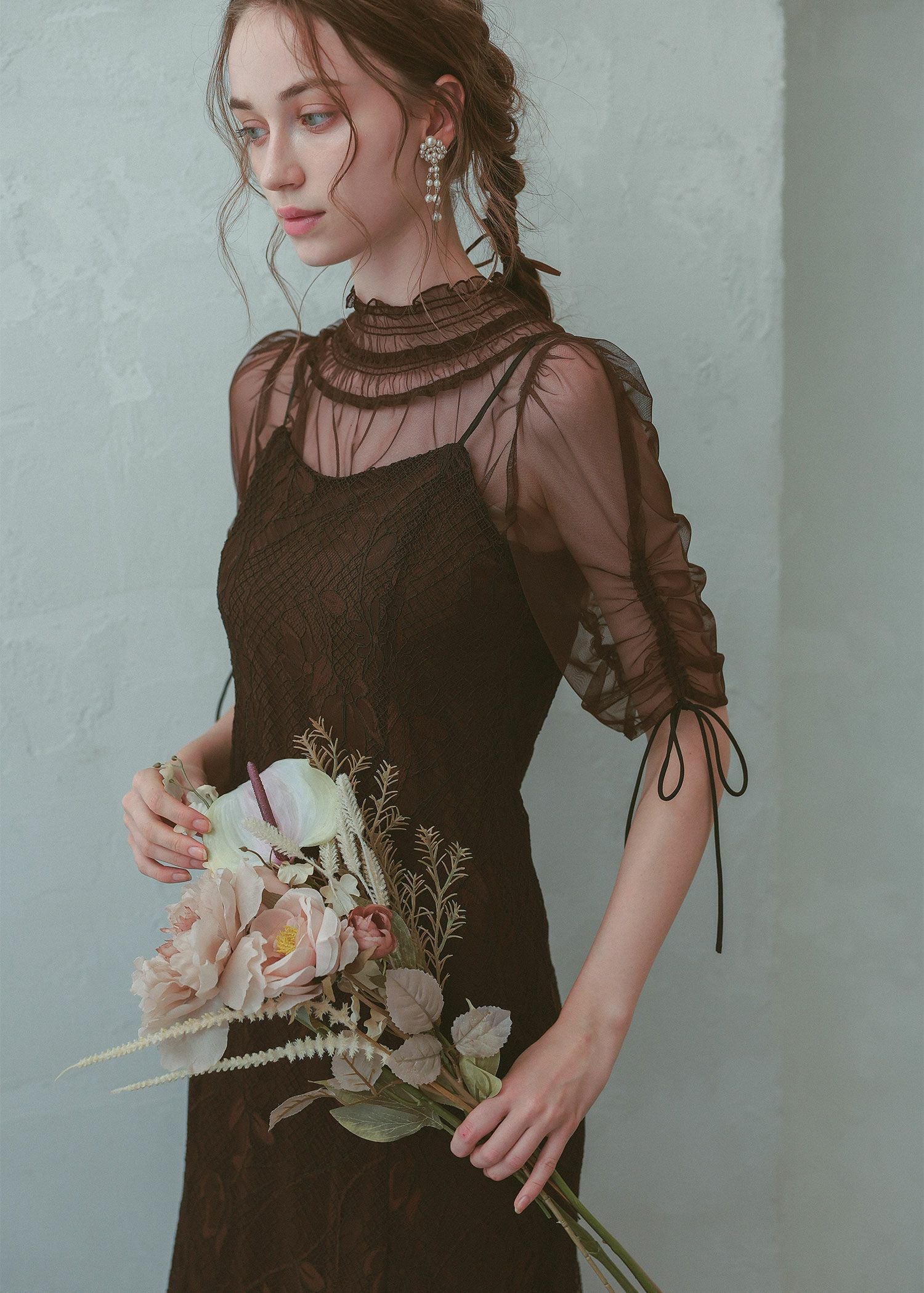 ブラウスセットフラワーレースドレス|Dorry Doll