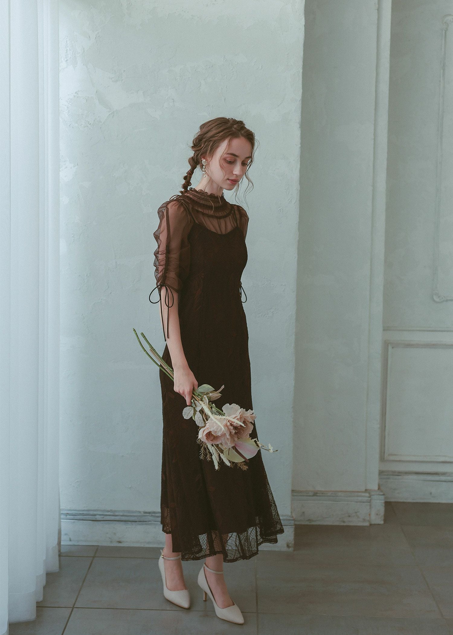 ブラウスセットフラワーレースドレス|Dorry Doll