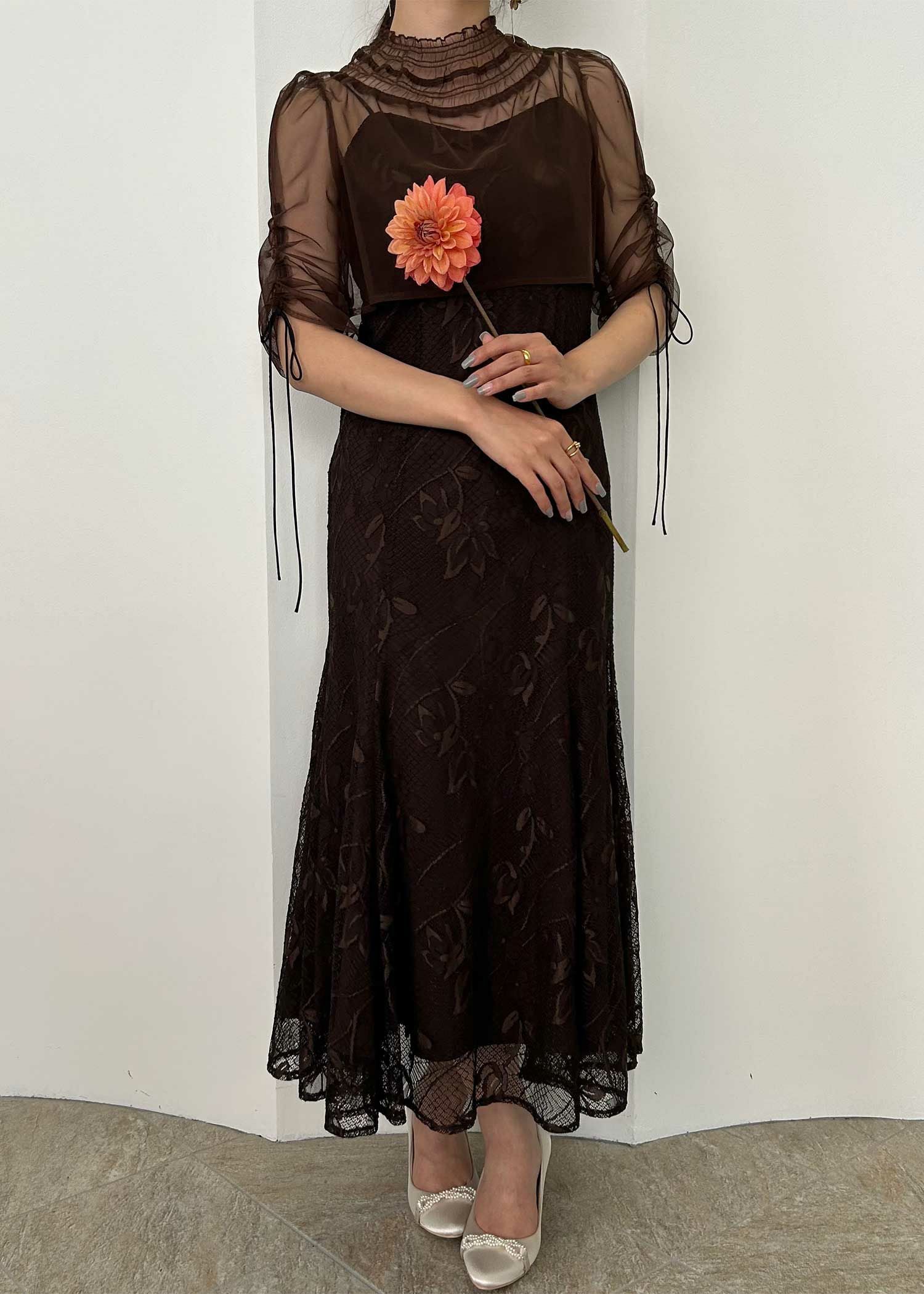 ブラウスセットフラワーレースドレス|Dorry Doll