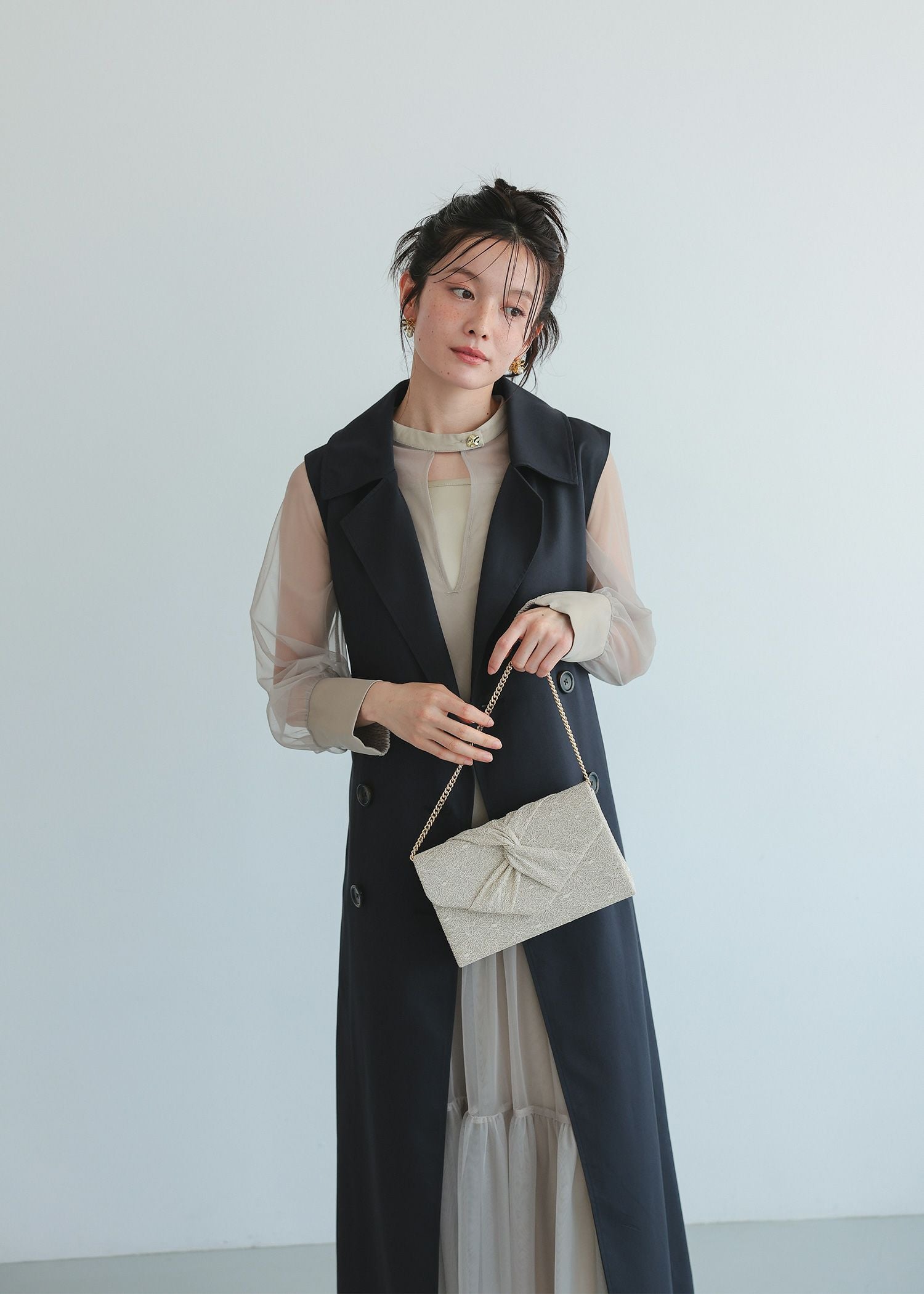 ラメレースツイストバッグのドレス|Dorry Doll / LE'RURE