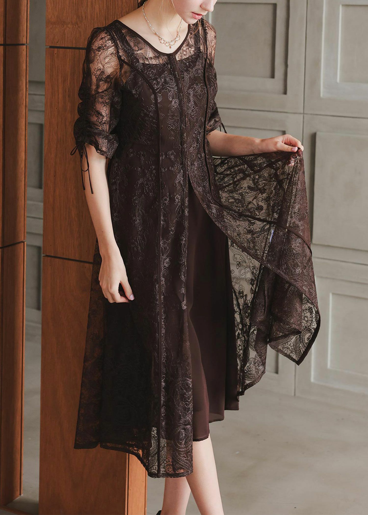 エンブロイダリーレイヤードドレス|Dorry Doll