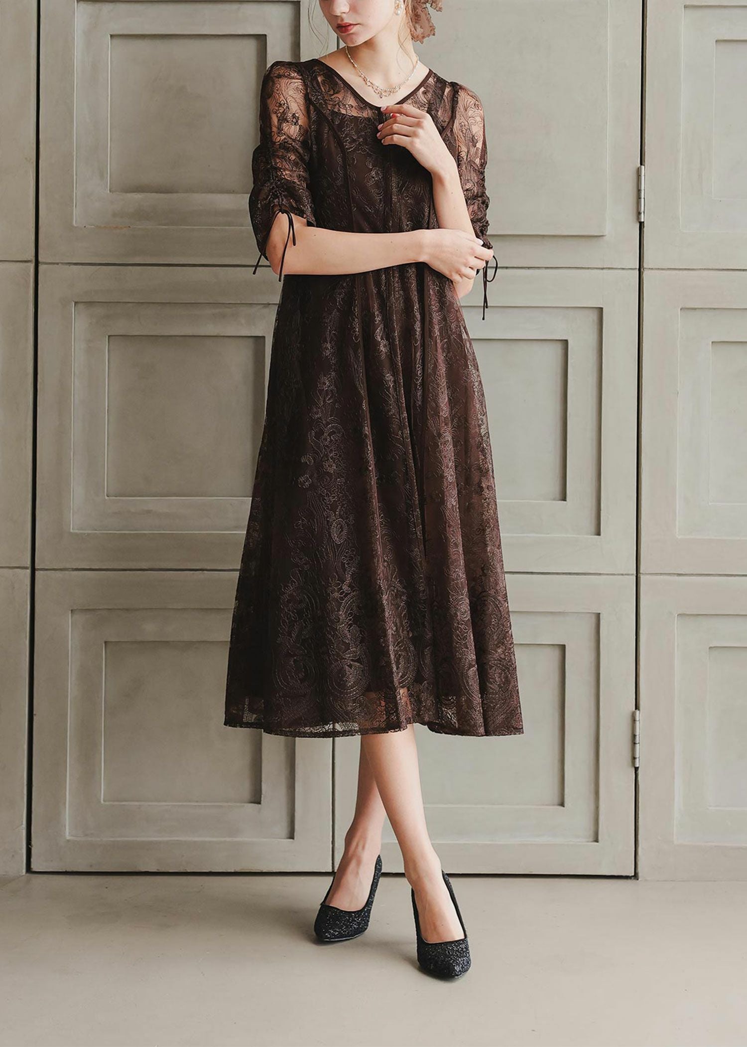 エンブロイダリーレイヤードドレス|Dorry Doll