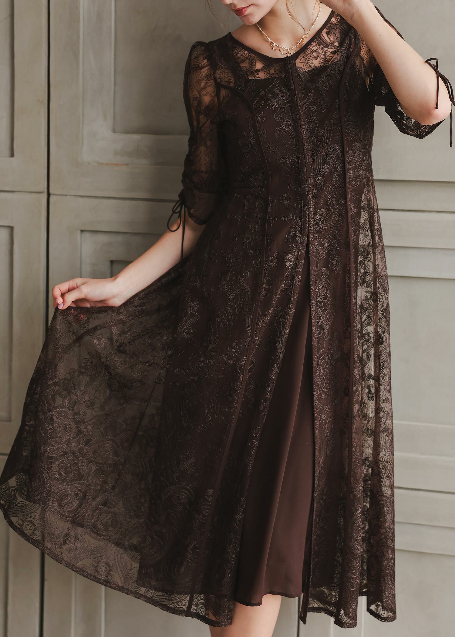 エンブロイダリーレイヤードドレス|Dorry Doll