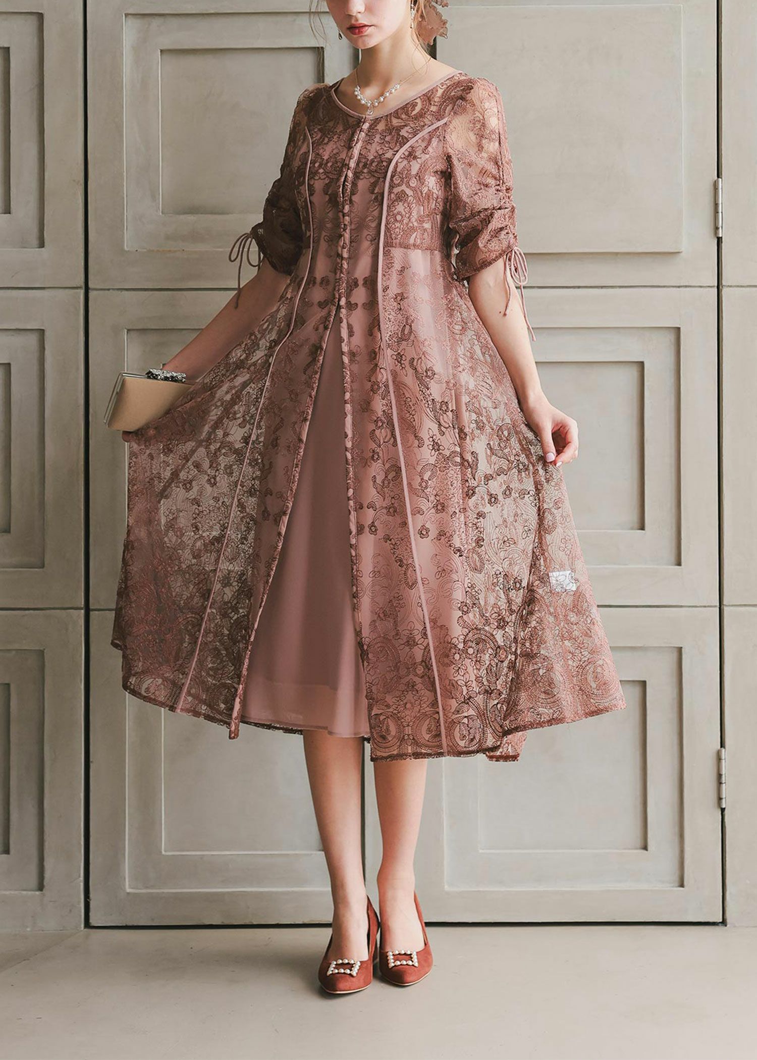 エンブロイダリーレイヤードドレス|Dorry Doll