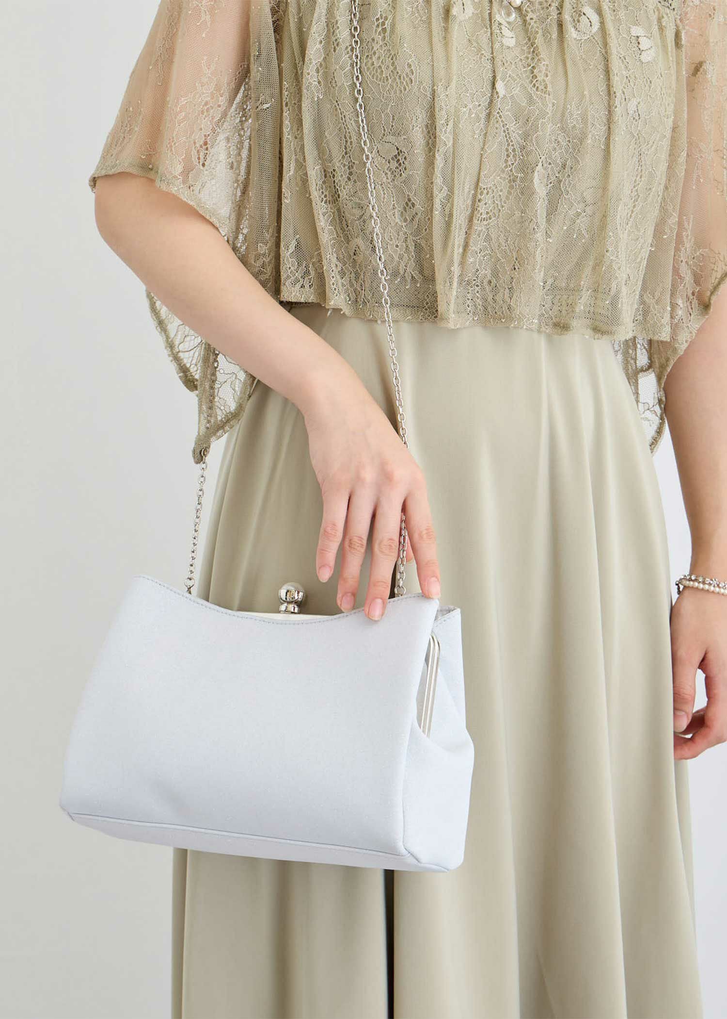 パールがま口クラッチバッグのドレス|Dorry Doll / LE'RURE