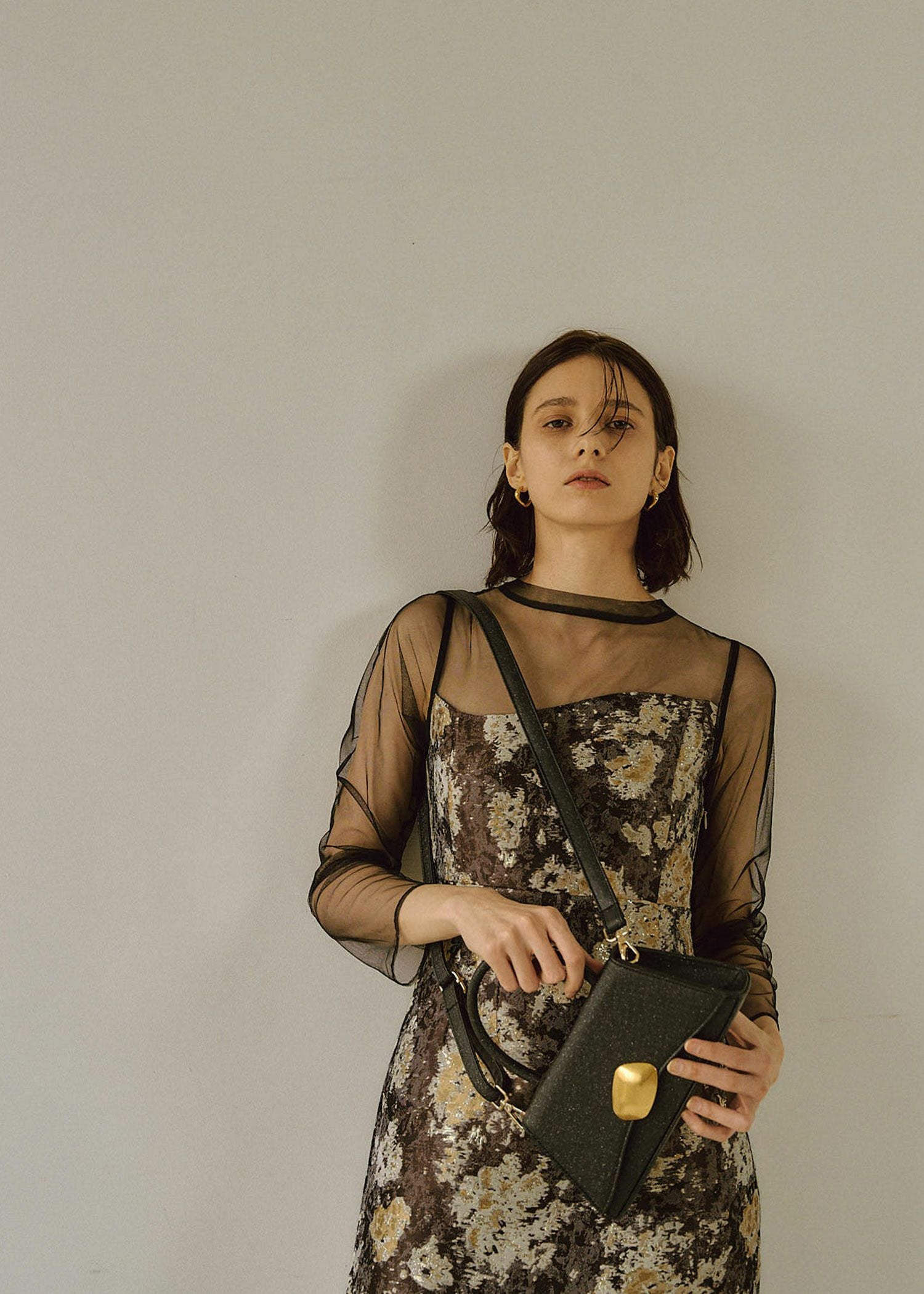 Meandering Jacquard pencil dress｜LE'RURE