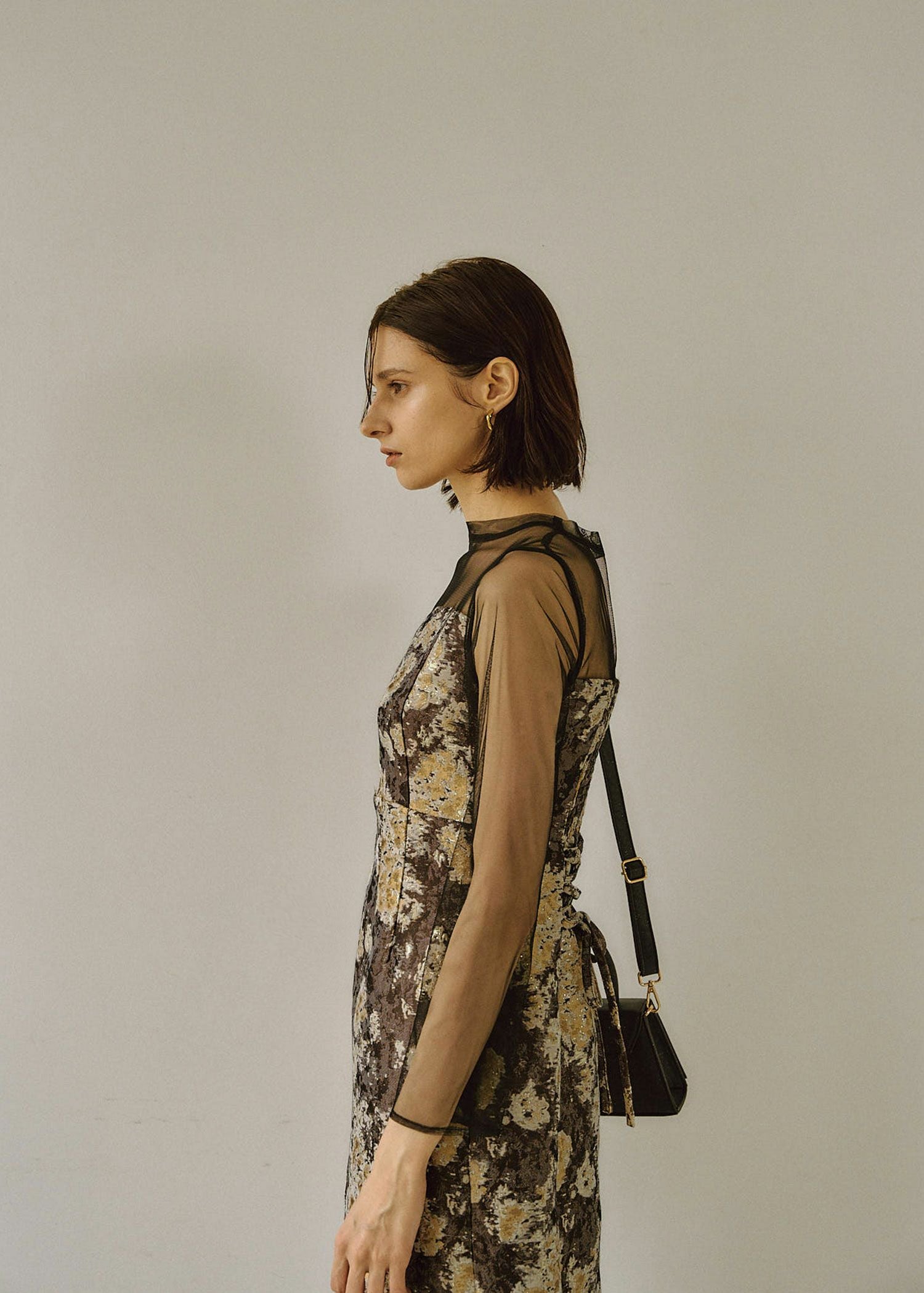 Meandering Jacquard pencil dress｜LE'RURE