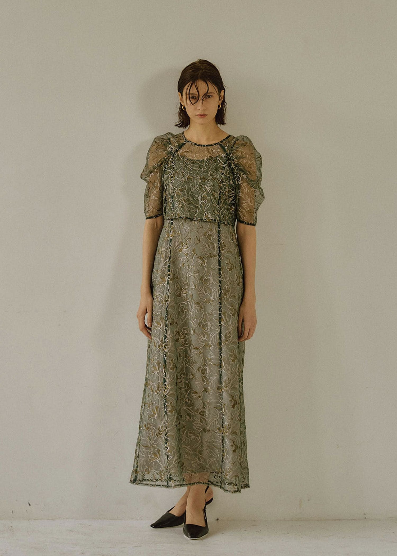 Whole race layered dress｜LE'RURE