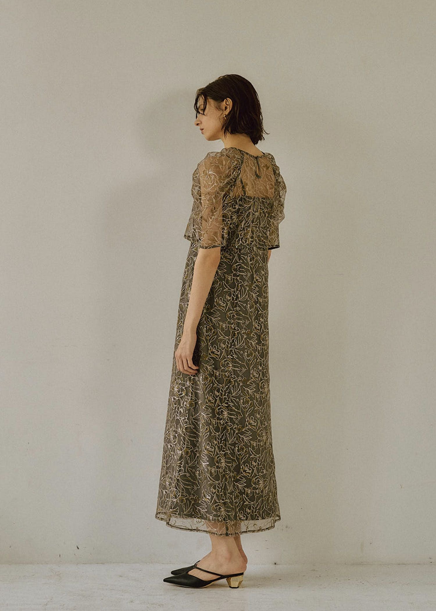Whole race layered dress｜LE'RURE