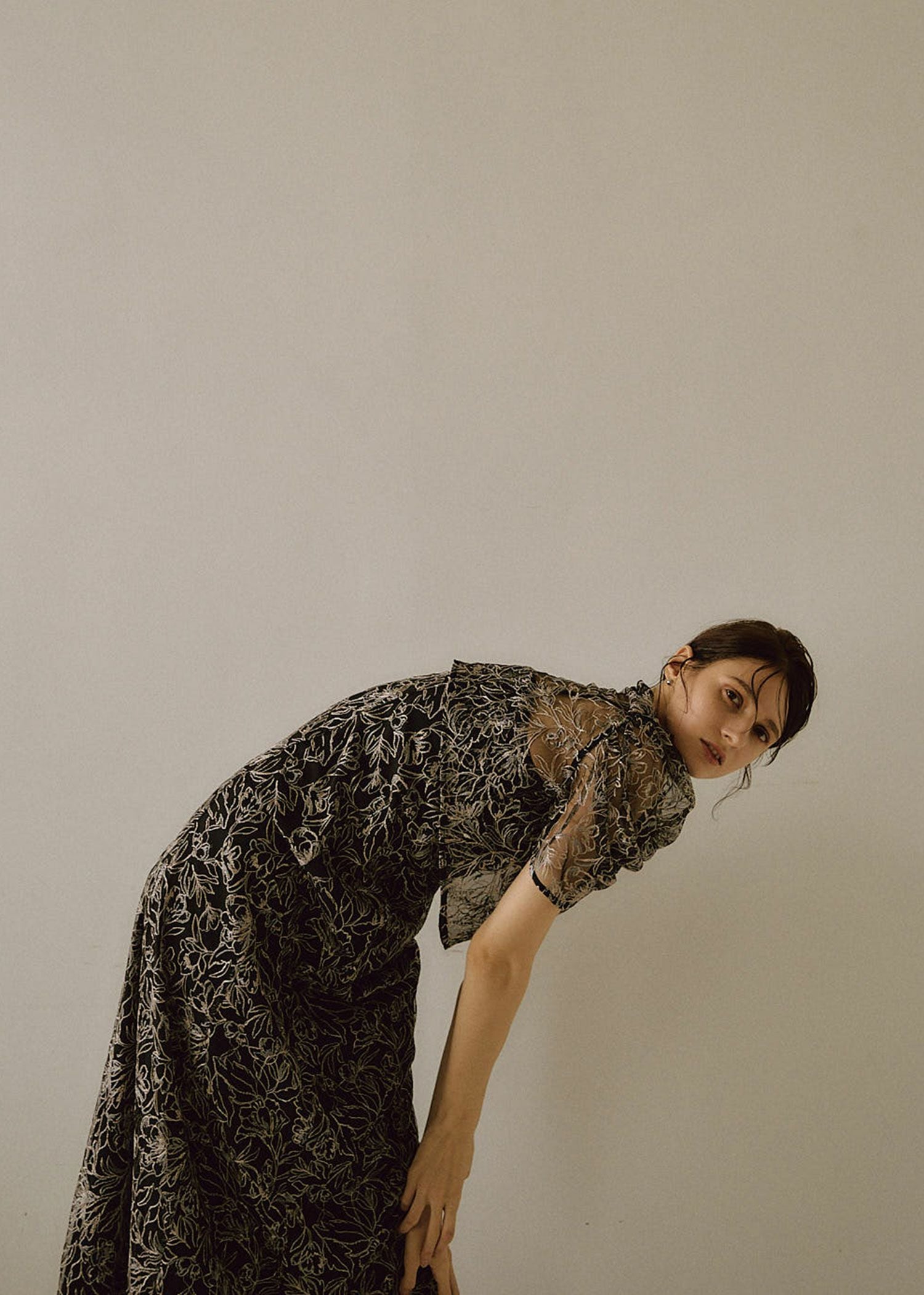 Whole race layered dress｜LE'RURE