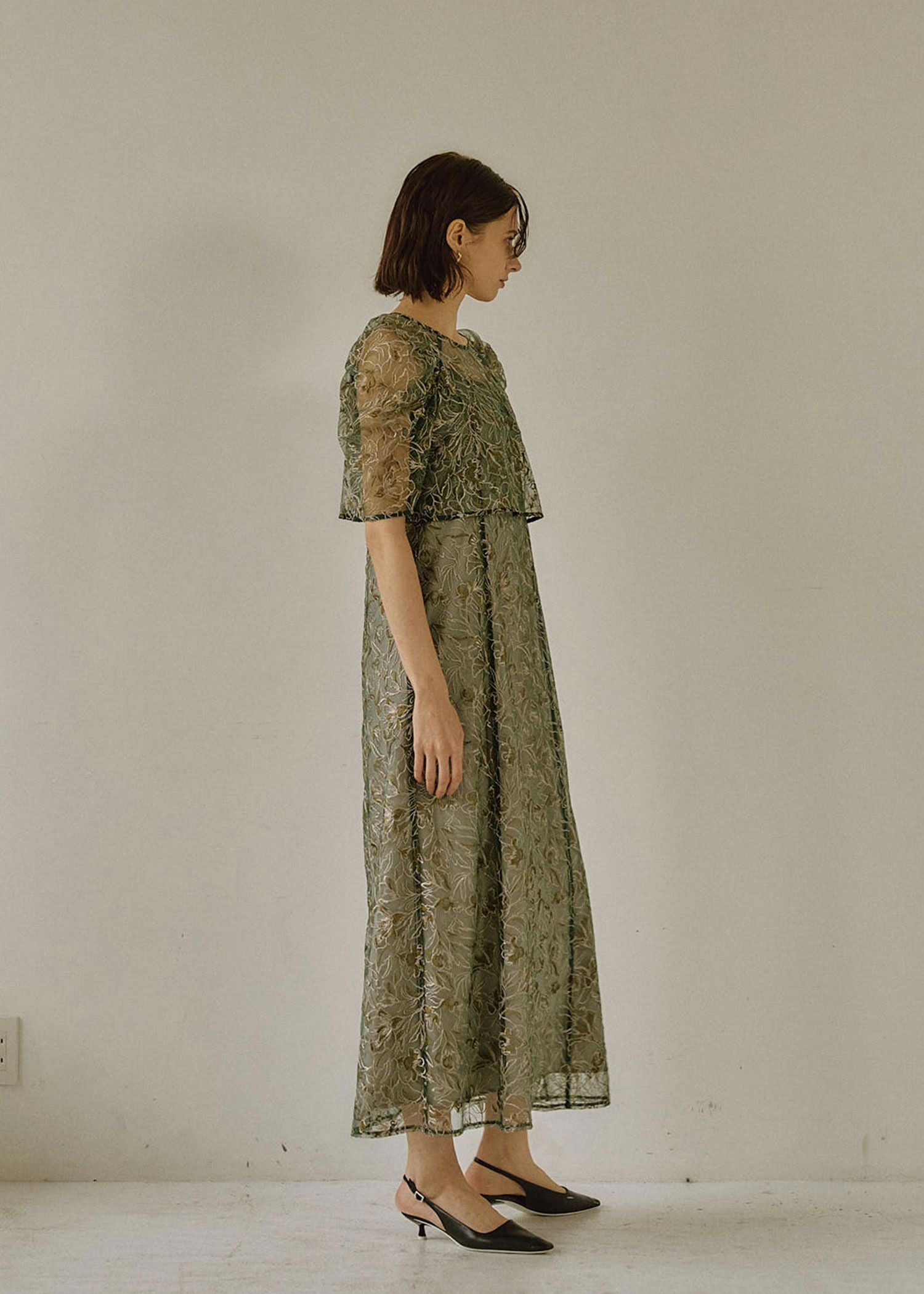 Whole race layered dress｜LE'RURE