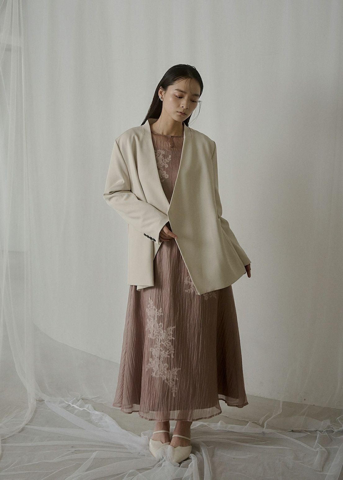 Sheer A-line onepiece｜LE'RURE