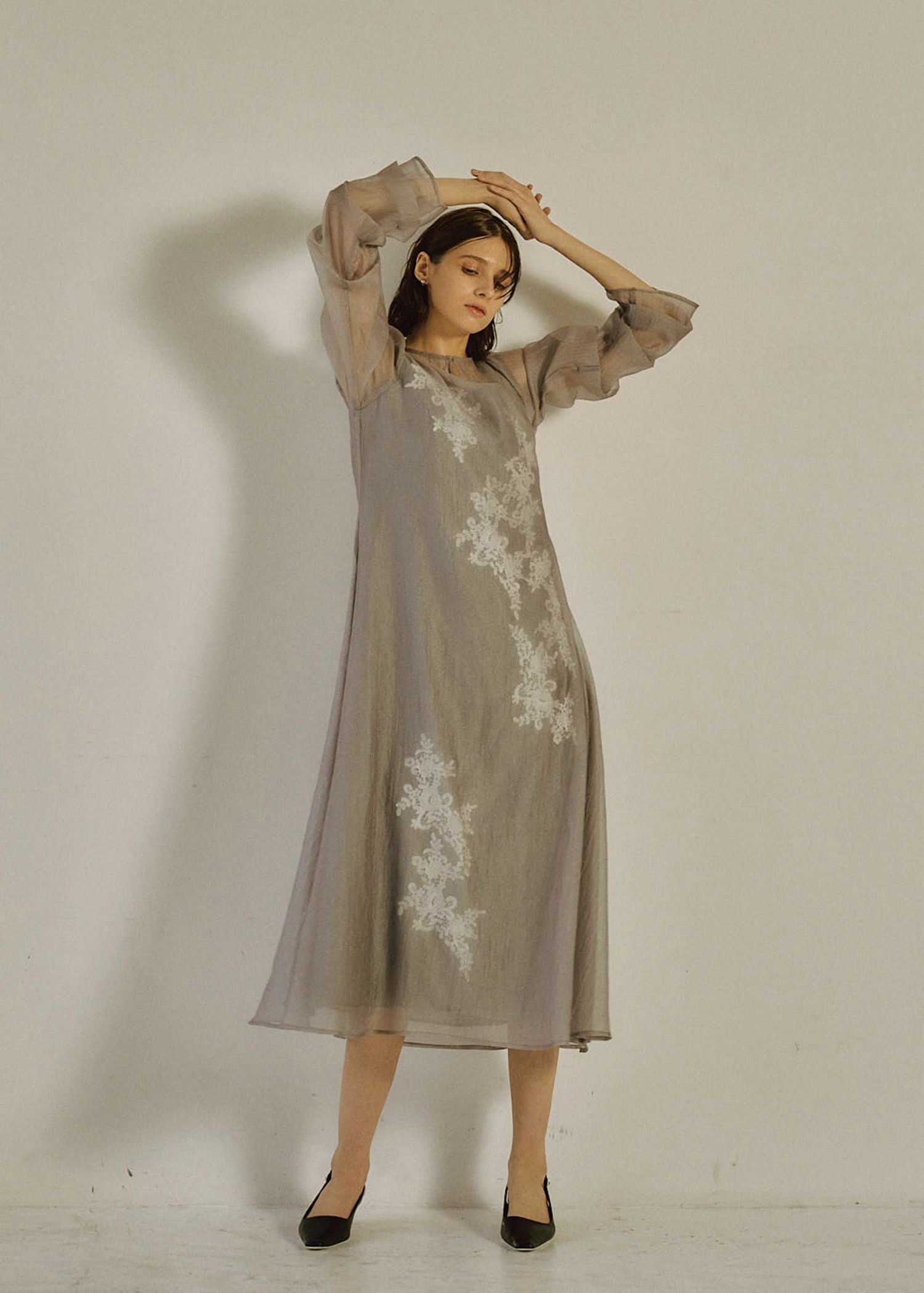 Sheer A-line onepiece｜LE'RURE