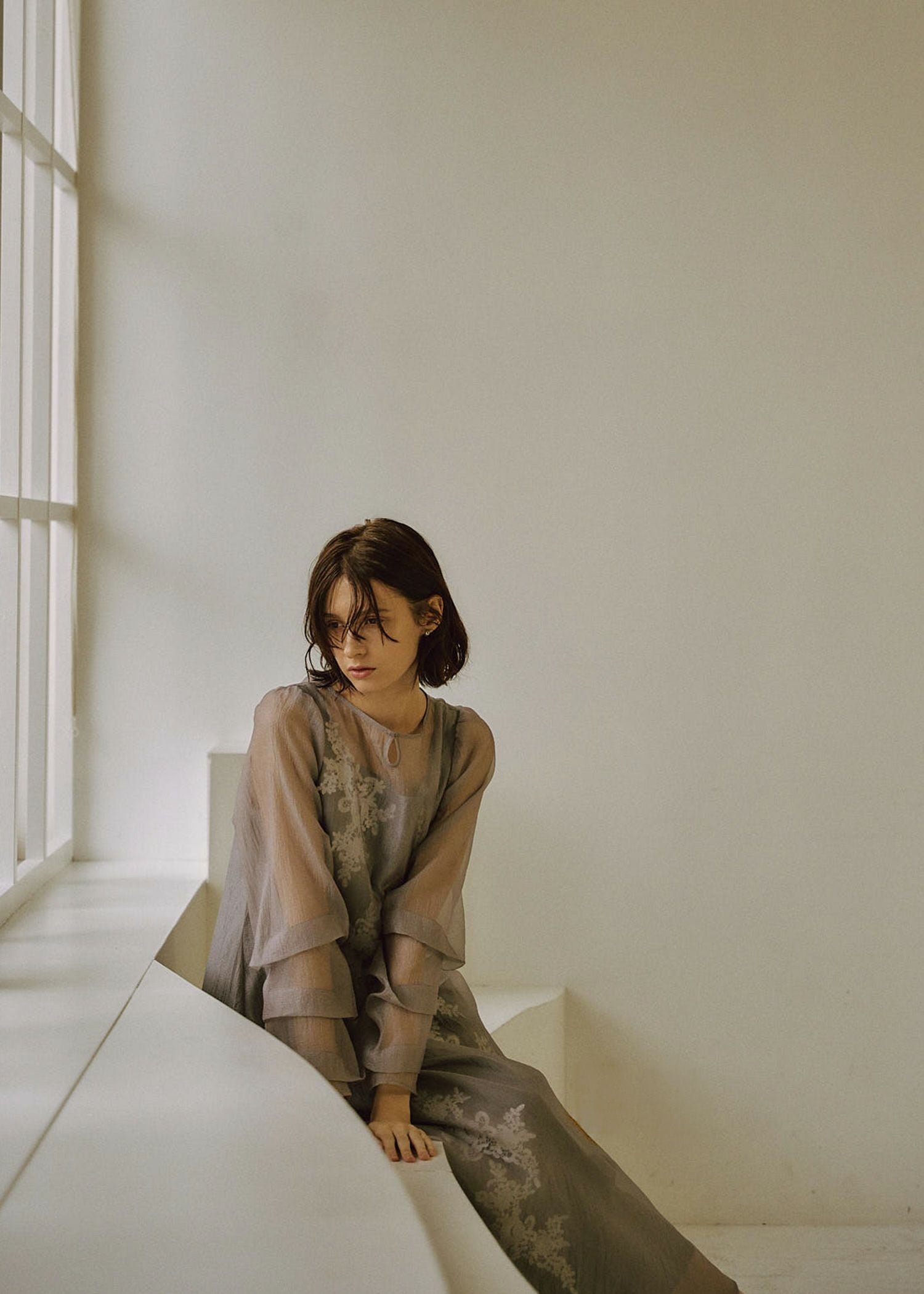 Sheer A-line onepiece｜LE'RURE