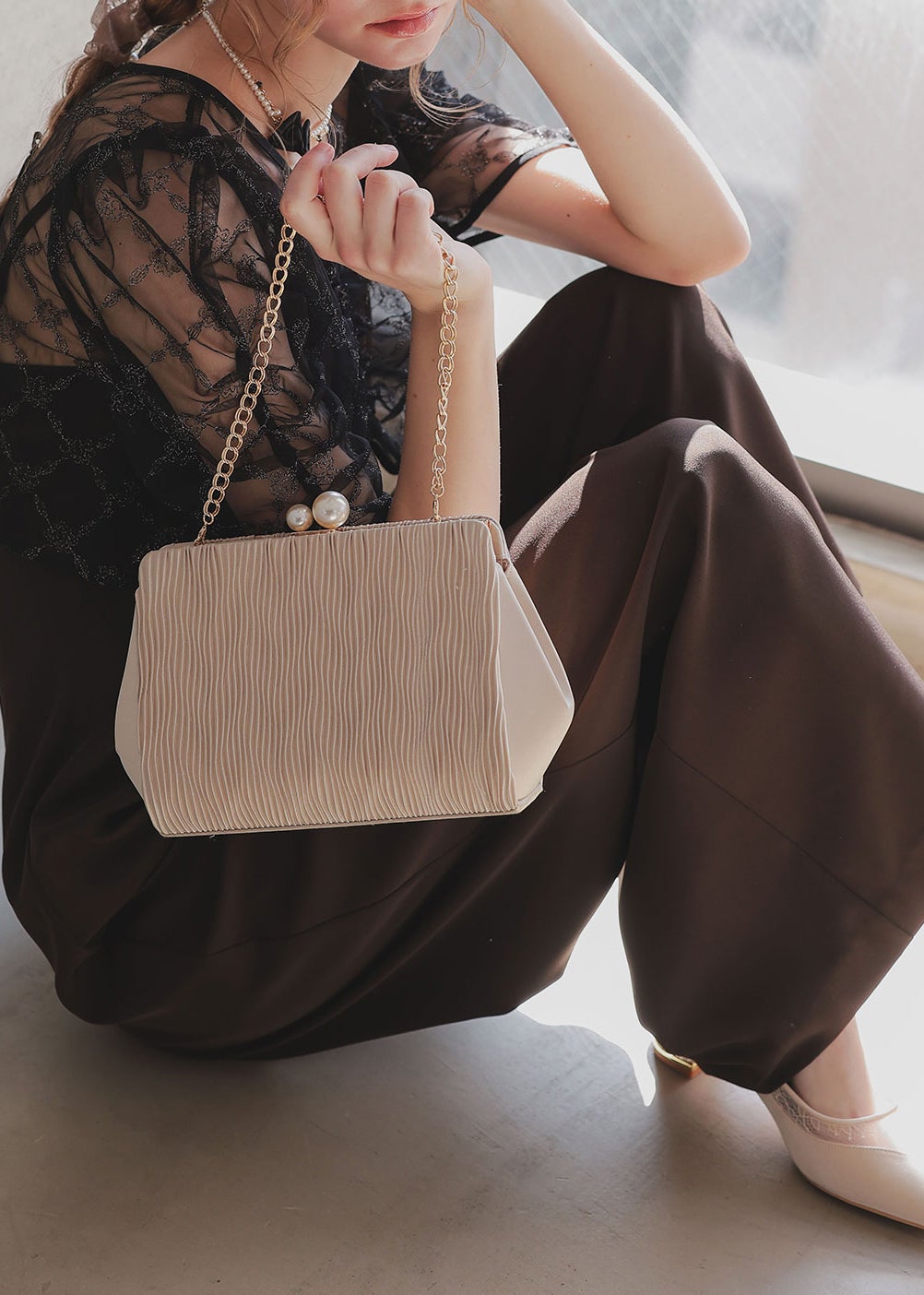 プリーツクラッチバッグのドレス|Dorry Doll / LE'RURE