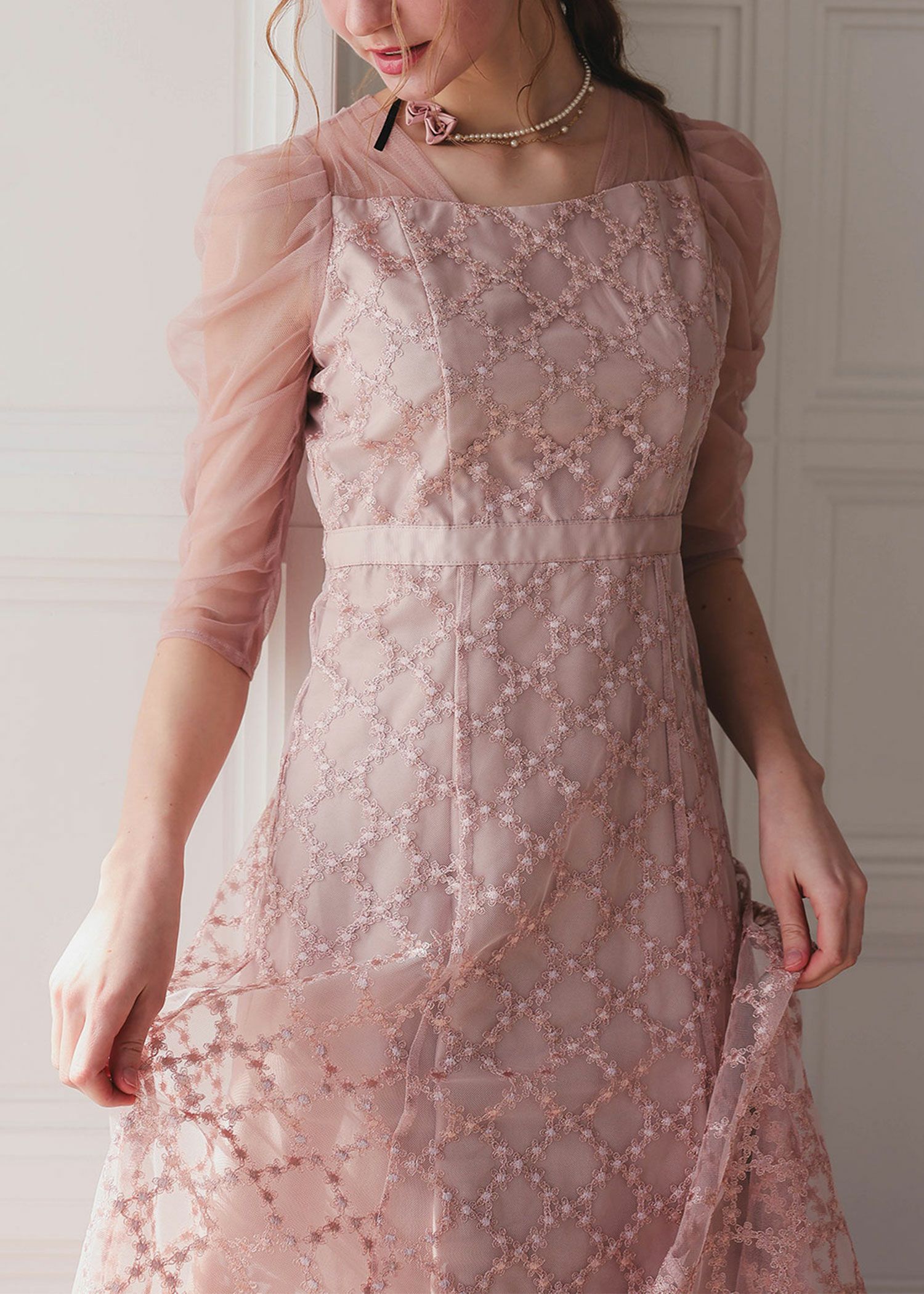 ダイヤフラワーレースドレス|DorryDoll