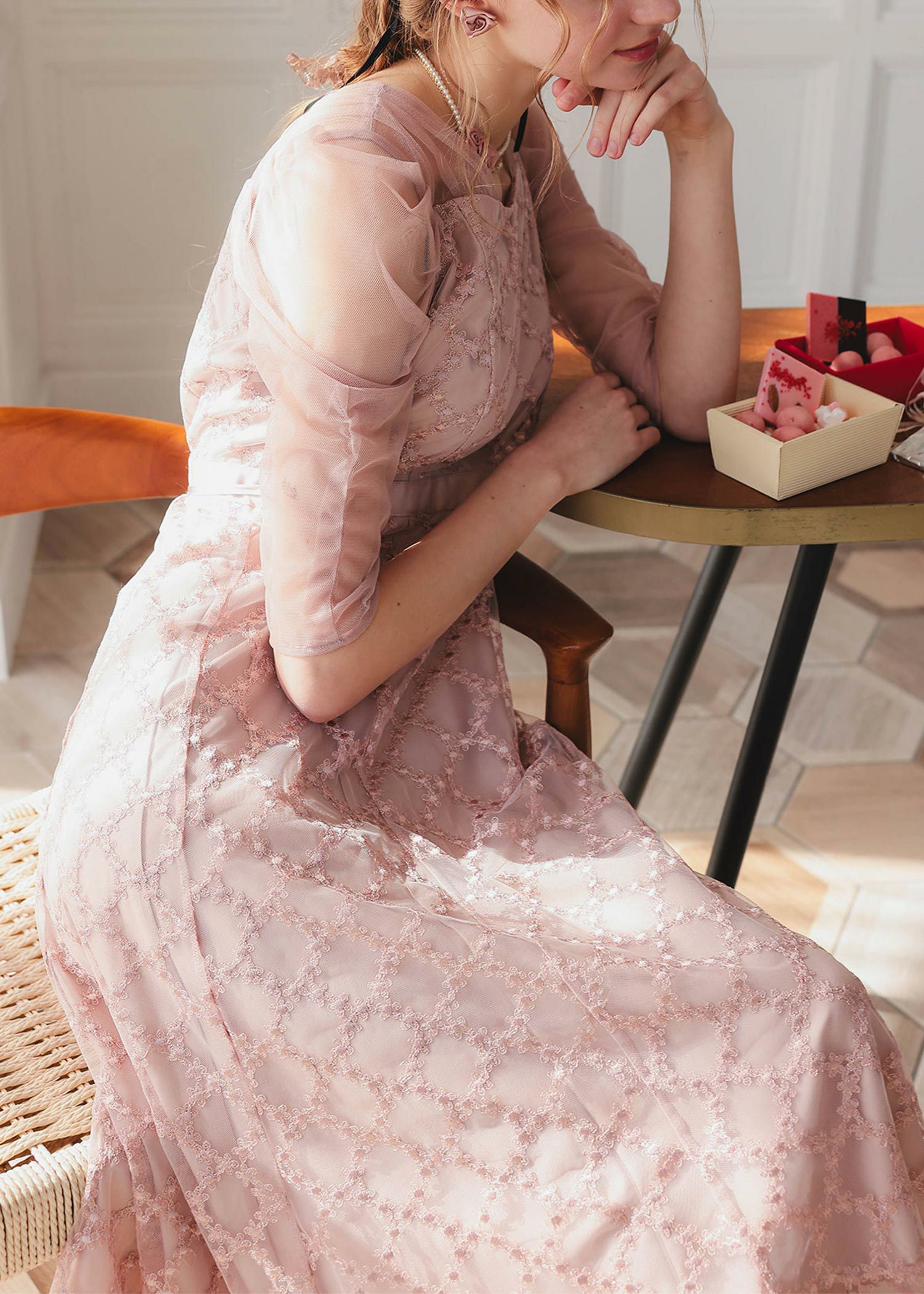 ダイヤフラワーレースドレス|DorryDoll