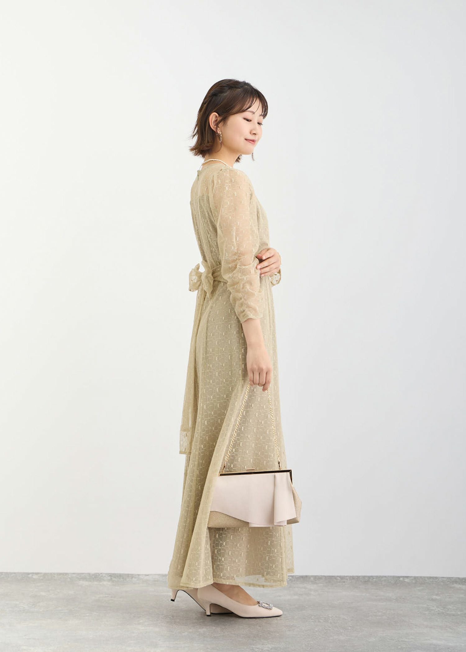 カシュクールデザインレースドレス|Dorry Doll