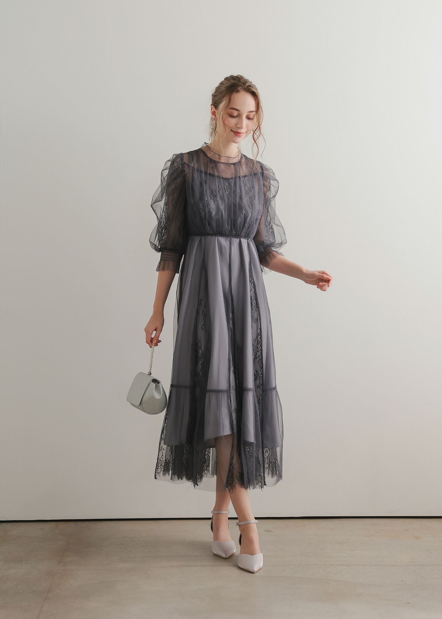 エアリースリーブコンビネーションドレス｜DorryDoll