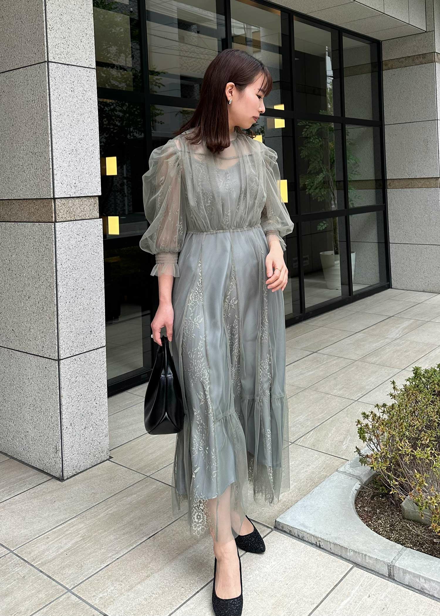 エアリースリーブコンビネーションドレス｜DorryDoll