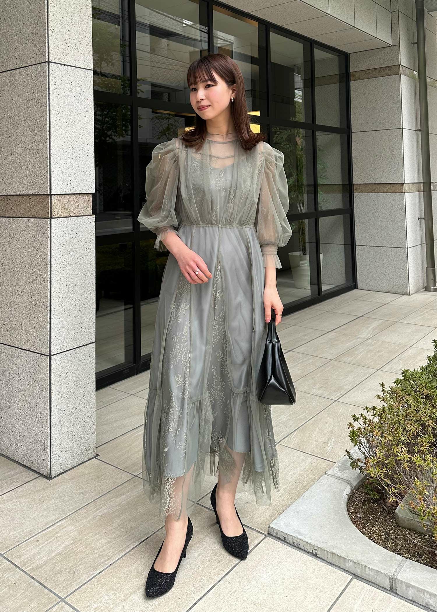 エアリースリーブコンビネーションドレス｜DorryDoll