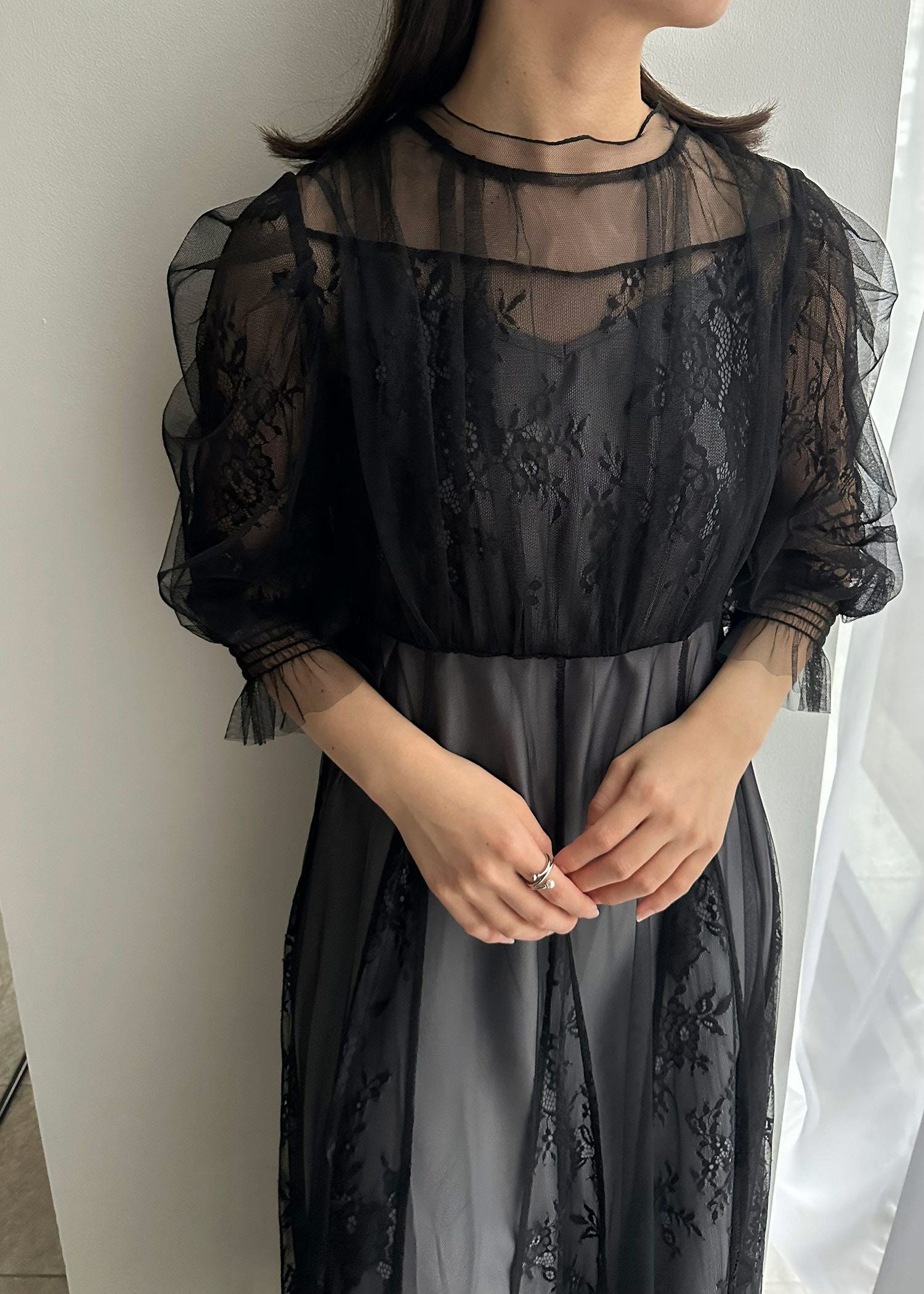 エアリースリーブコンビネーションドレス｜DorryDoll