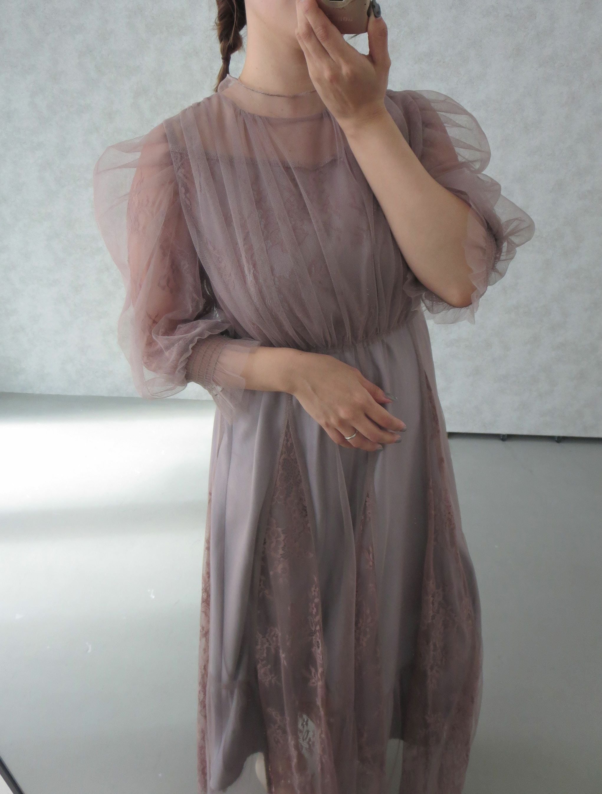 エアリースリーブコンビネーションドレス｜DorryDoll