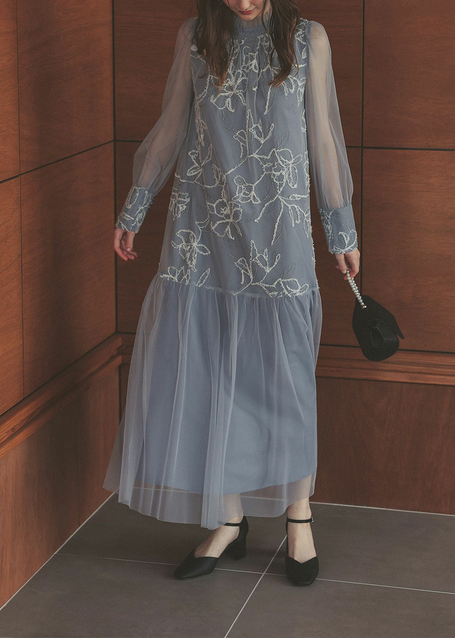 フェザーフラワーチュールドレス｜Dorry Doll