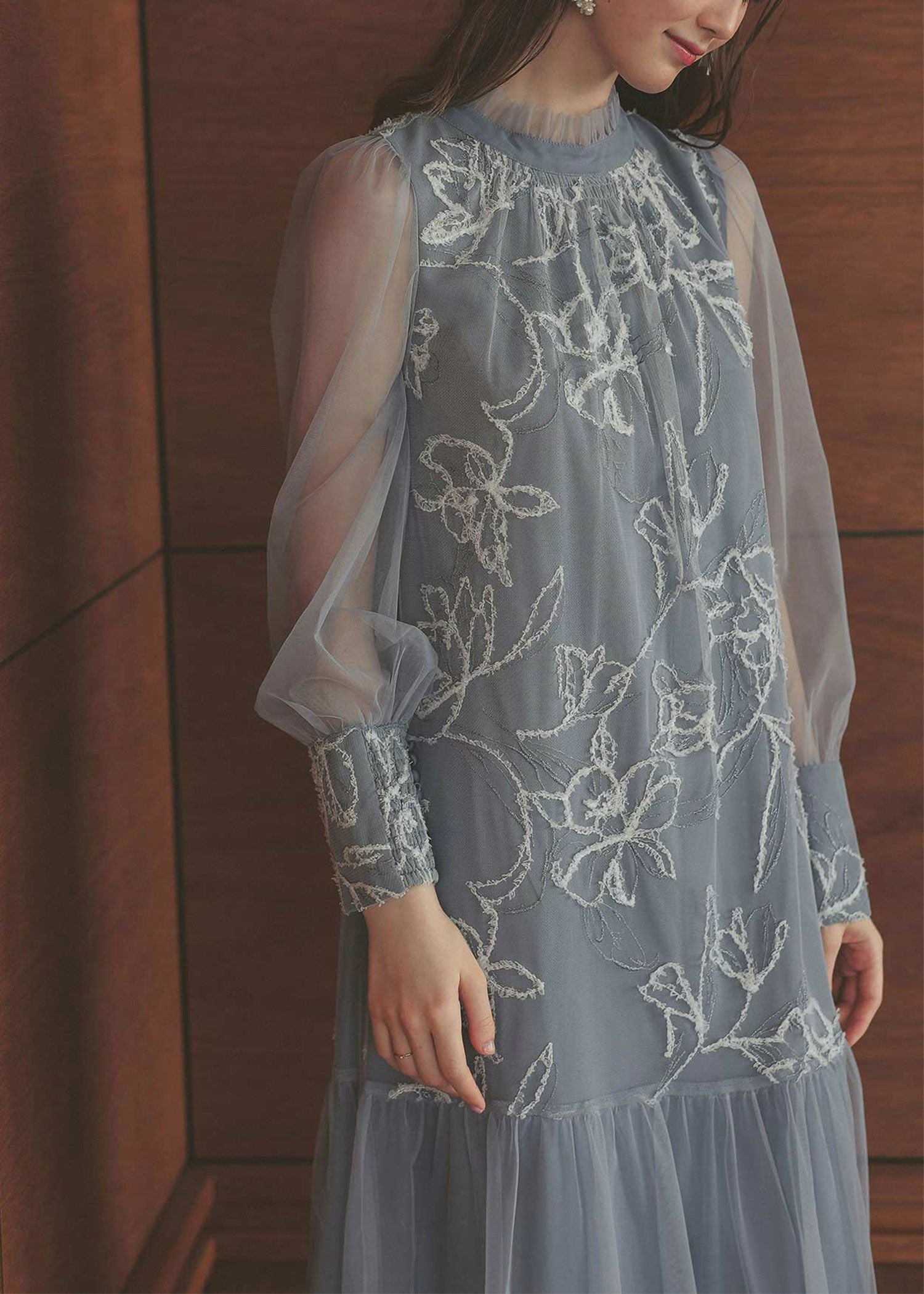 フェザーフラワーチュールドレス｜Dorry Doll