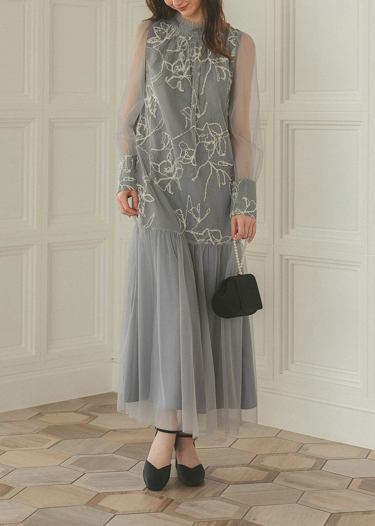 フェザーフラワーチュールドレス｜Dorry Doll