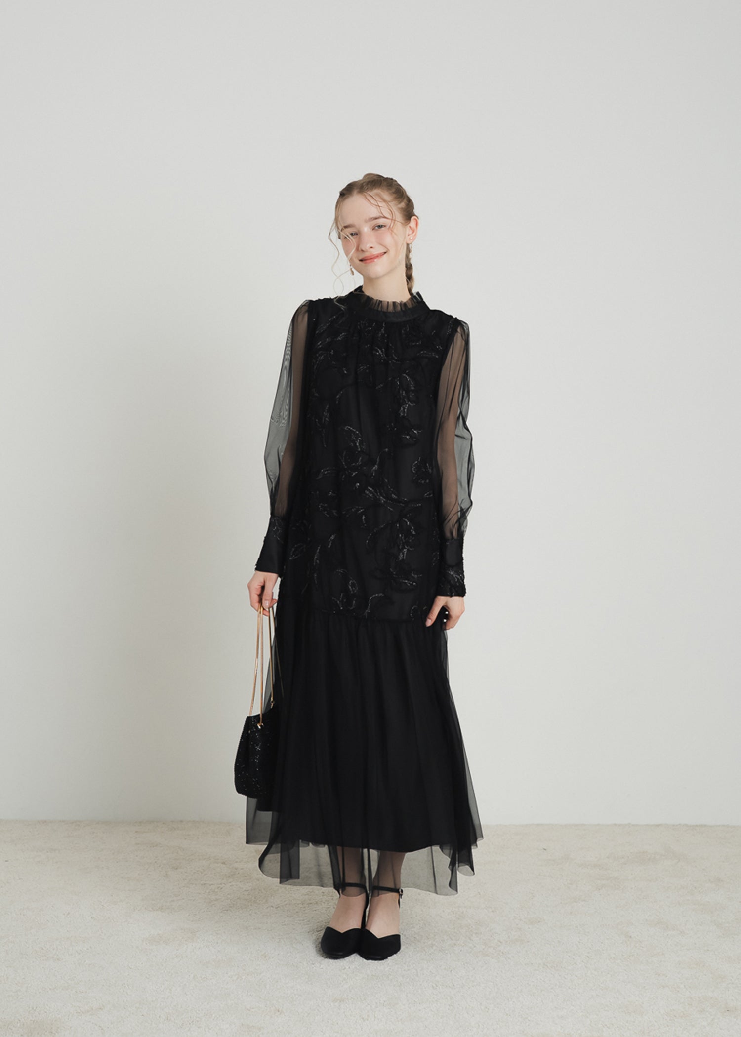 フェザーフラワーチュールドレス｜Dorry Doll