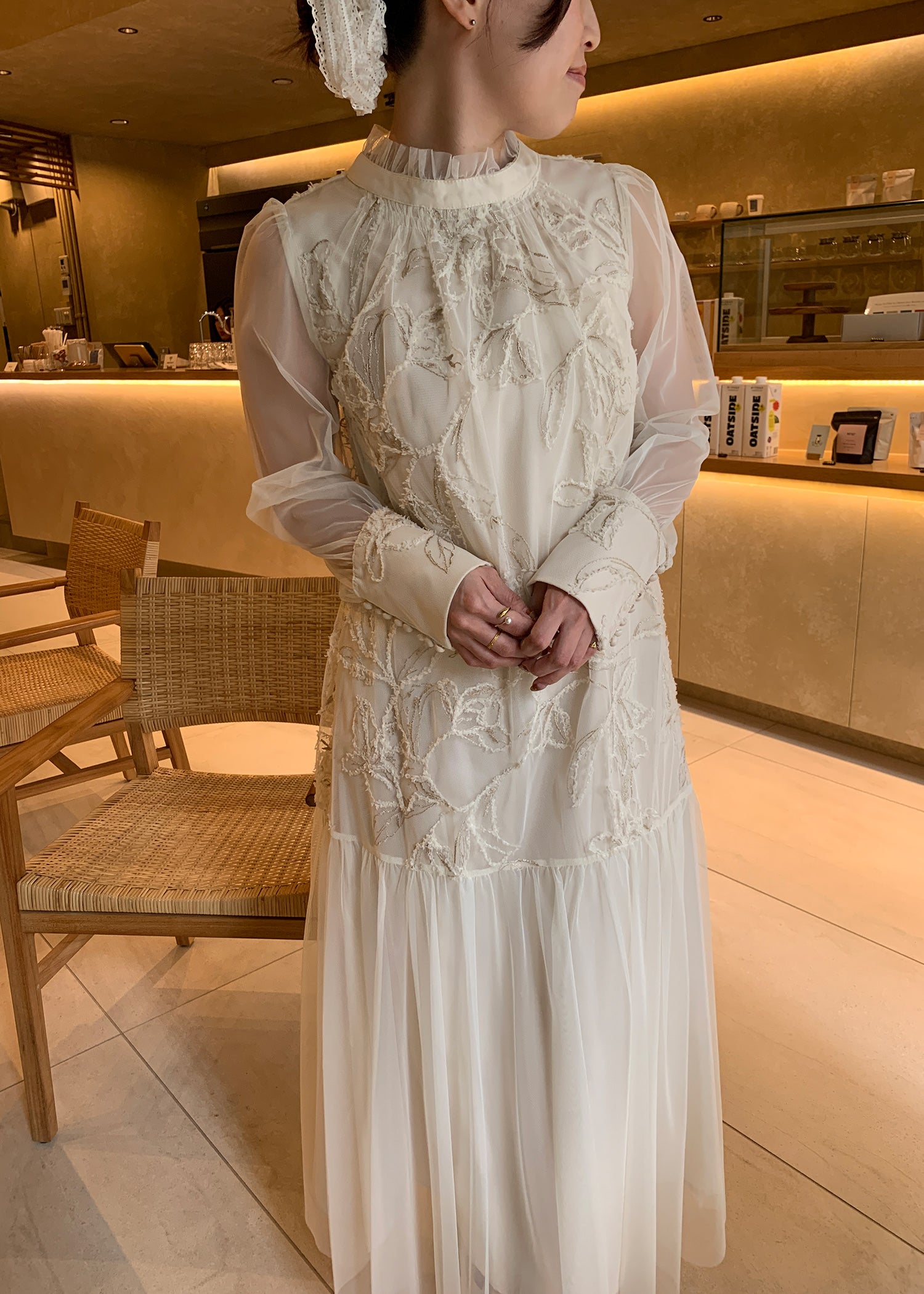 フェザーフラワーチュールドレス｜Dorry Doll