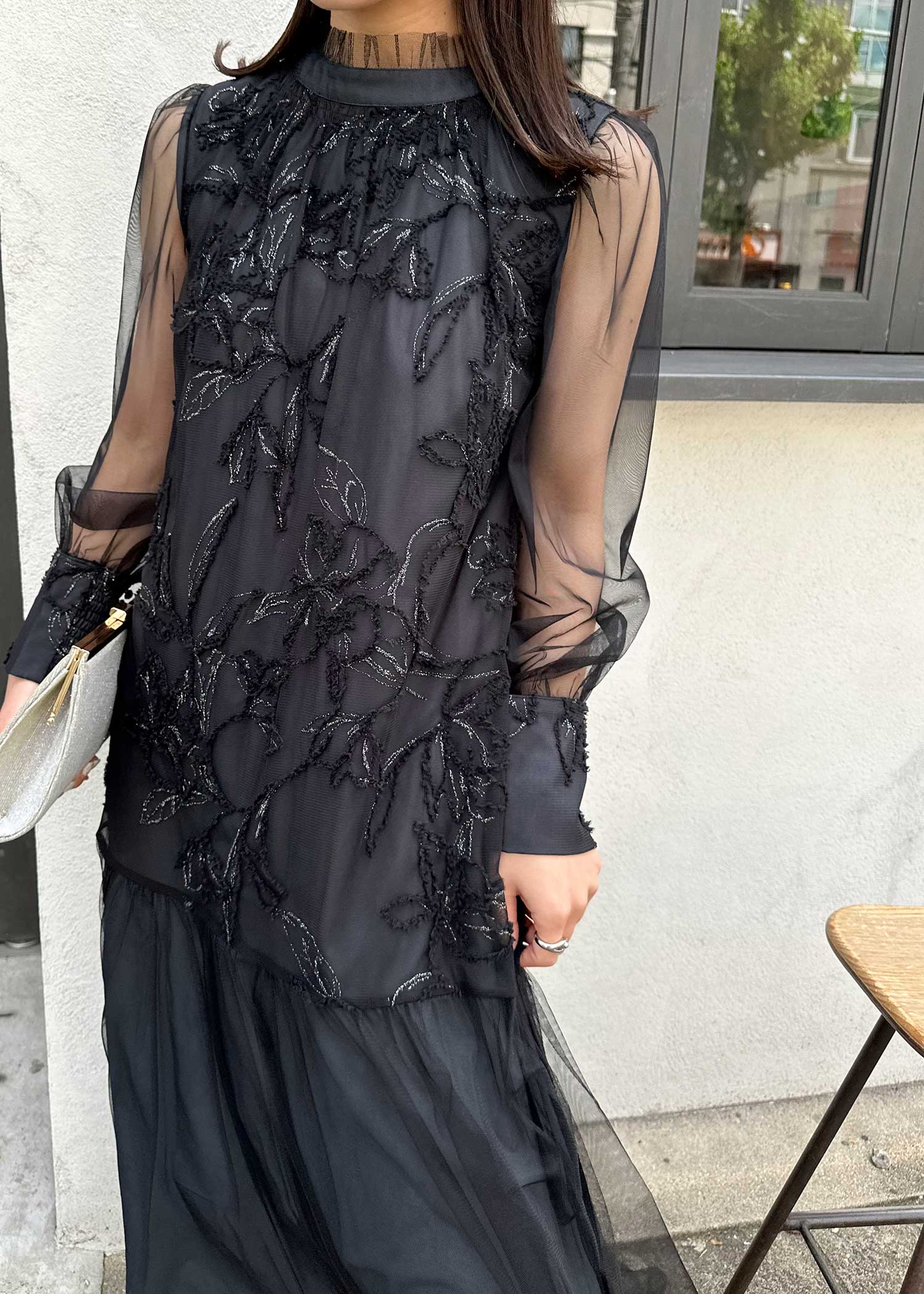 フェザーフラワーチュールドレス｜Dorry Doll