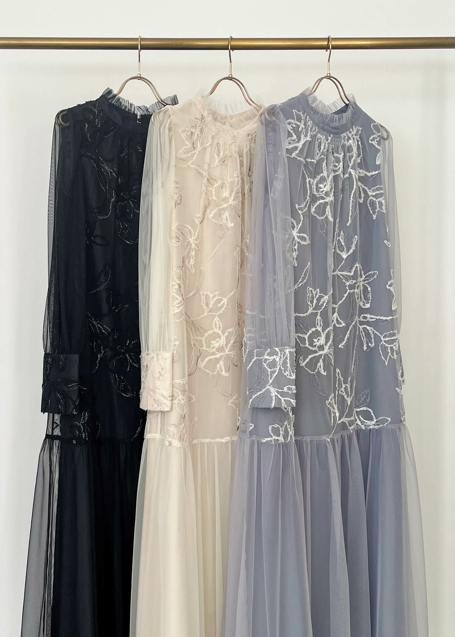 フェザーフラワーチュールドレス｜Dorry Doll