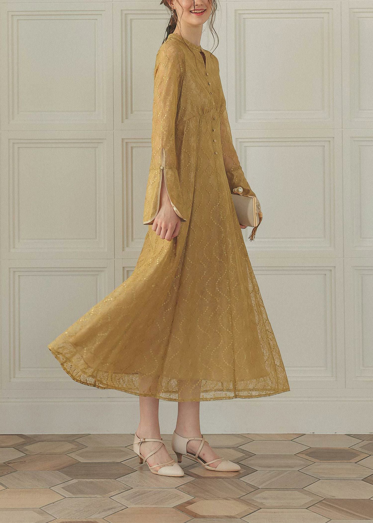 ロングスリーブレースドレス|Dorry Doll